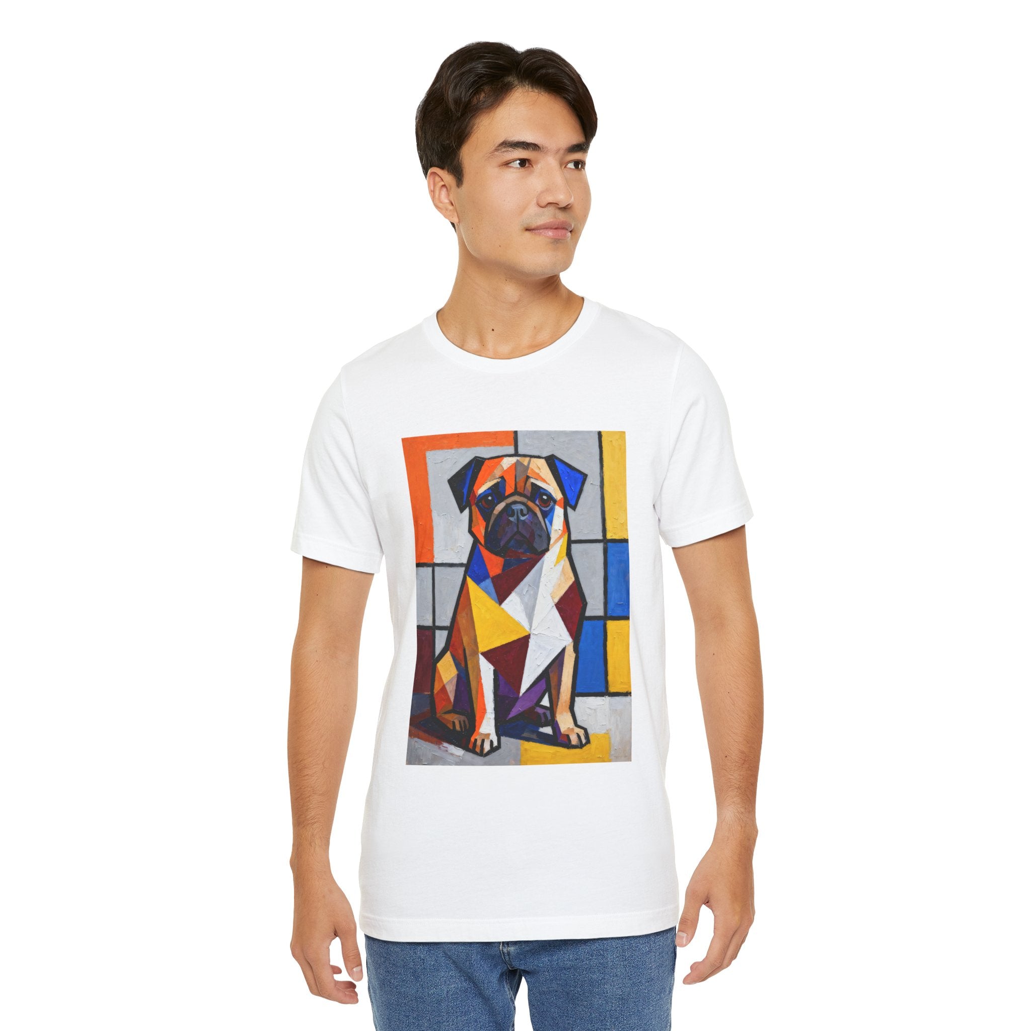 Pug T Shirt | Living Work of Art Collection | Cubist Style