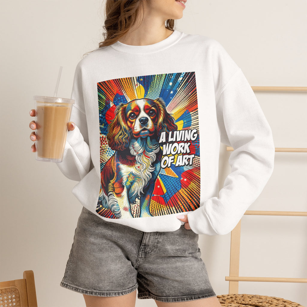 Cavalier King Charles Spaniel Sweatshirt | Living Work of Art Collection | Pop Art