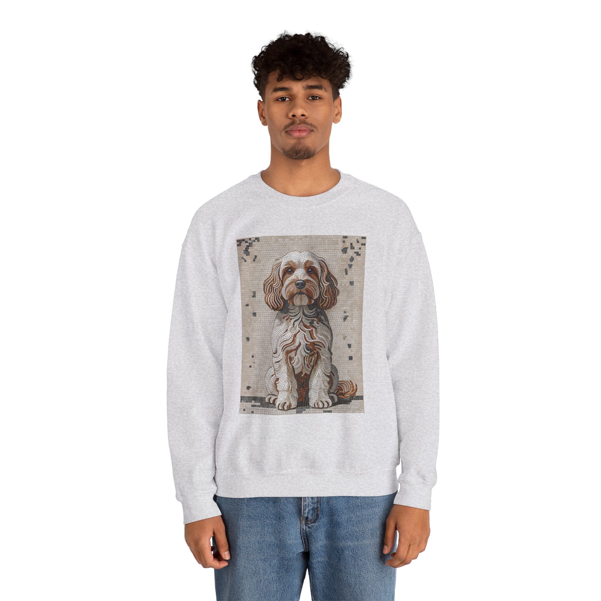 Cavapoo Sweatshirt | Living Work of Art Collection | Mosaic Style