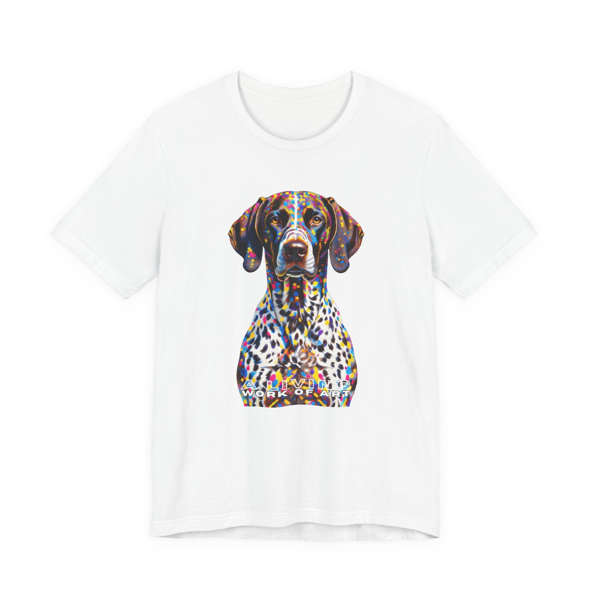 German Shorthaired Pointer T Shirt | Living Work of Art Collection | Pointillism Style