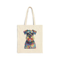 Schnauzer Tote Bag | Living Work of Art Collection | Pointillism Style