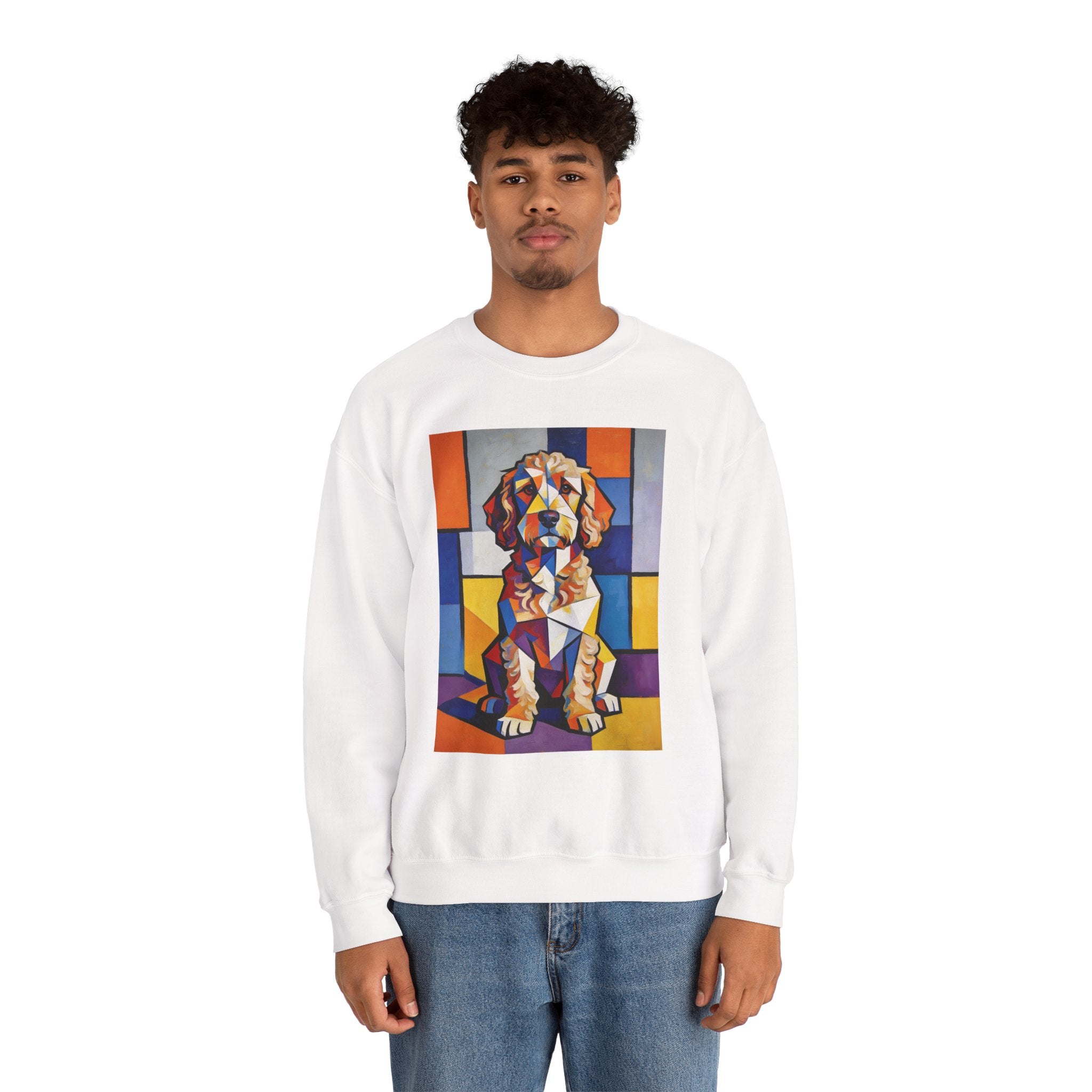 Cockapoo Sweatshirt | Living Work of Art Collection | Cubist Style