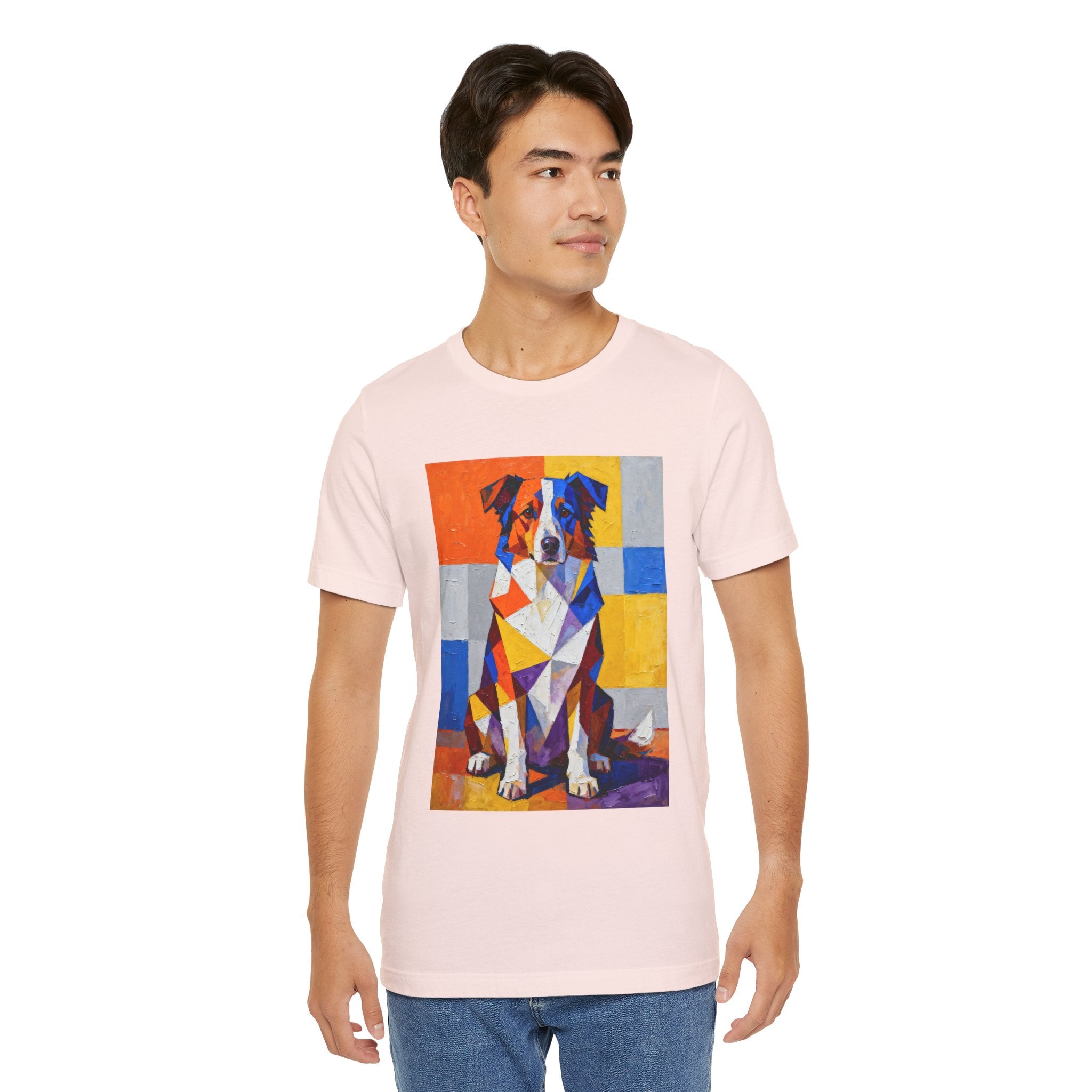 Australian Shepherd T Shirt | Living Work of Art Collection | Cubist Style