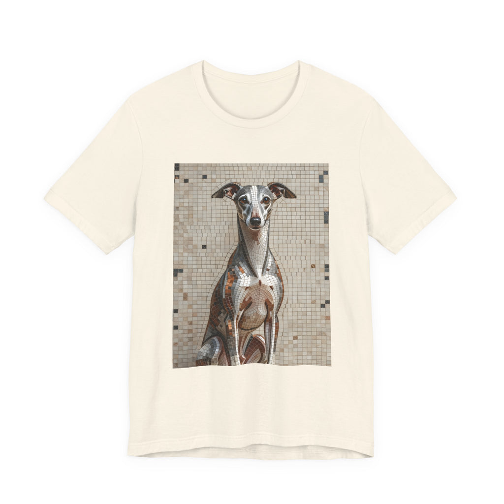 Whippet T Shirt | Living Work of Art Collection | Mosaic Style
