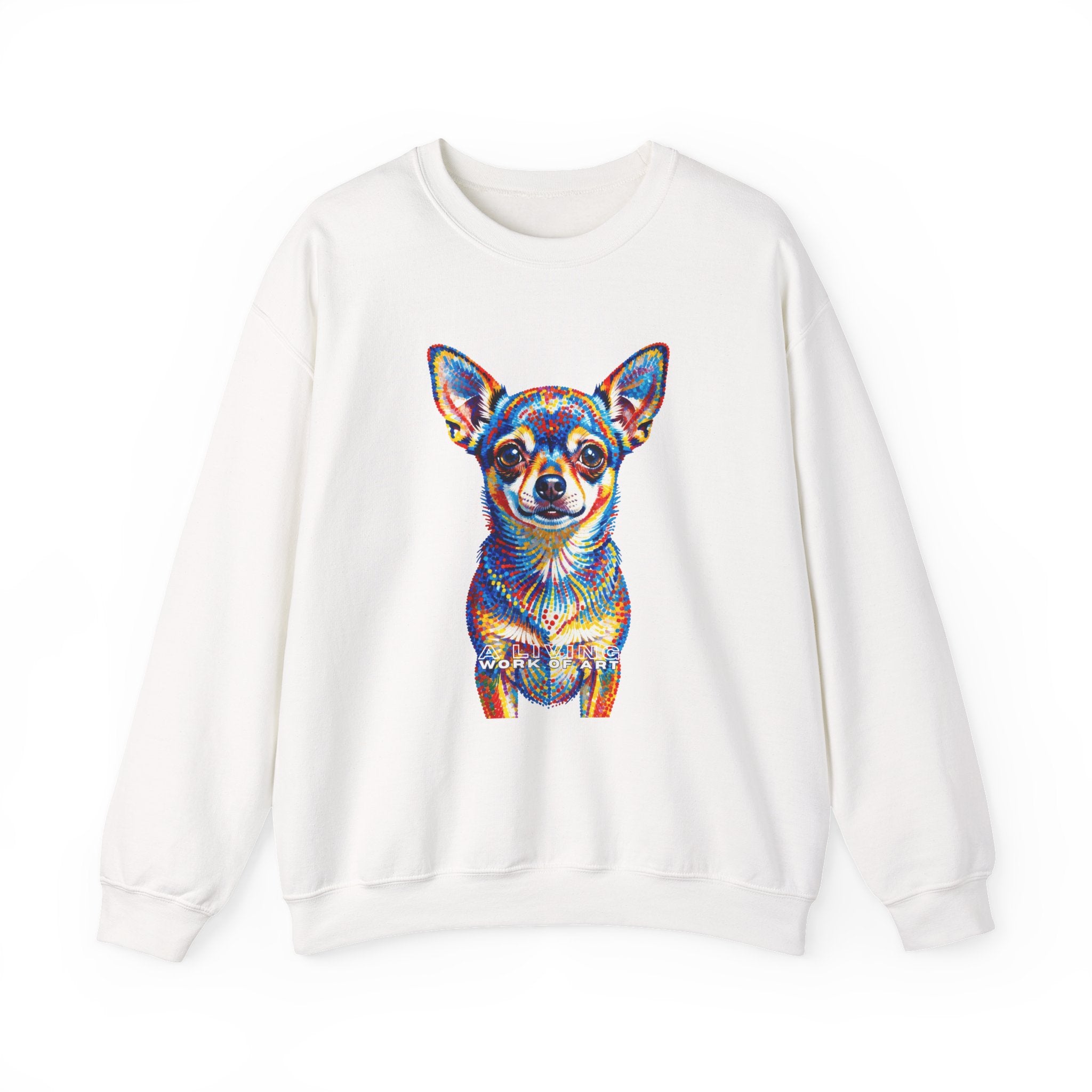 Chihuahua Sweatshirt | Living Work of Art Collection | Pointillism Style