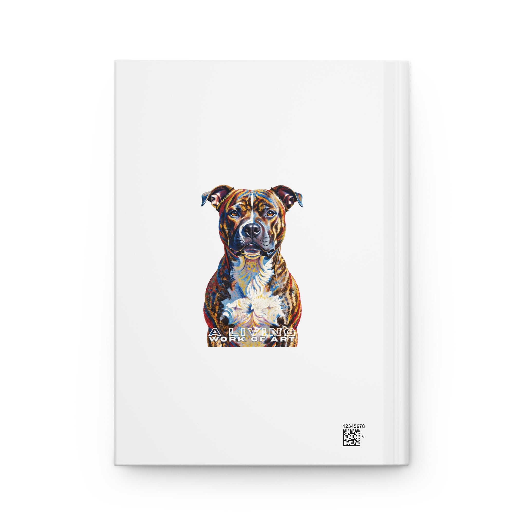 Staffordshire Bull Terrier Notebook | Living Work of Art Collection | Pointillism Style