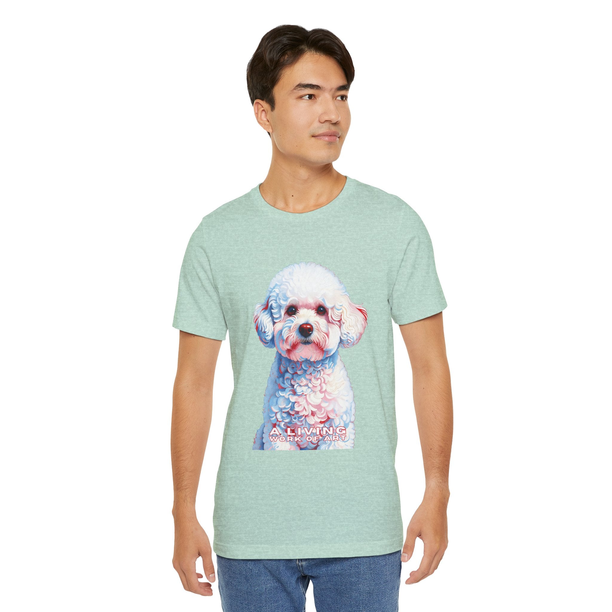Bichon Frise T Shirt | Living Work of Art Collection | Pointillism Style