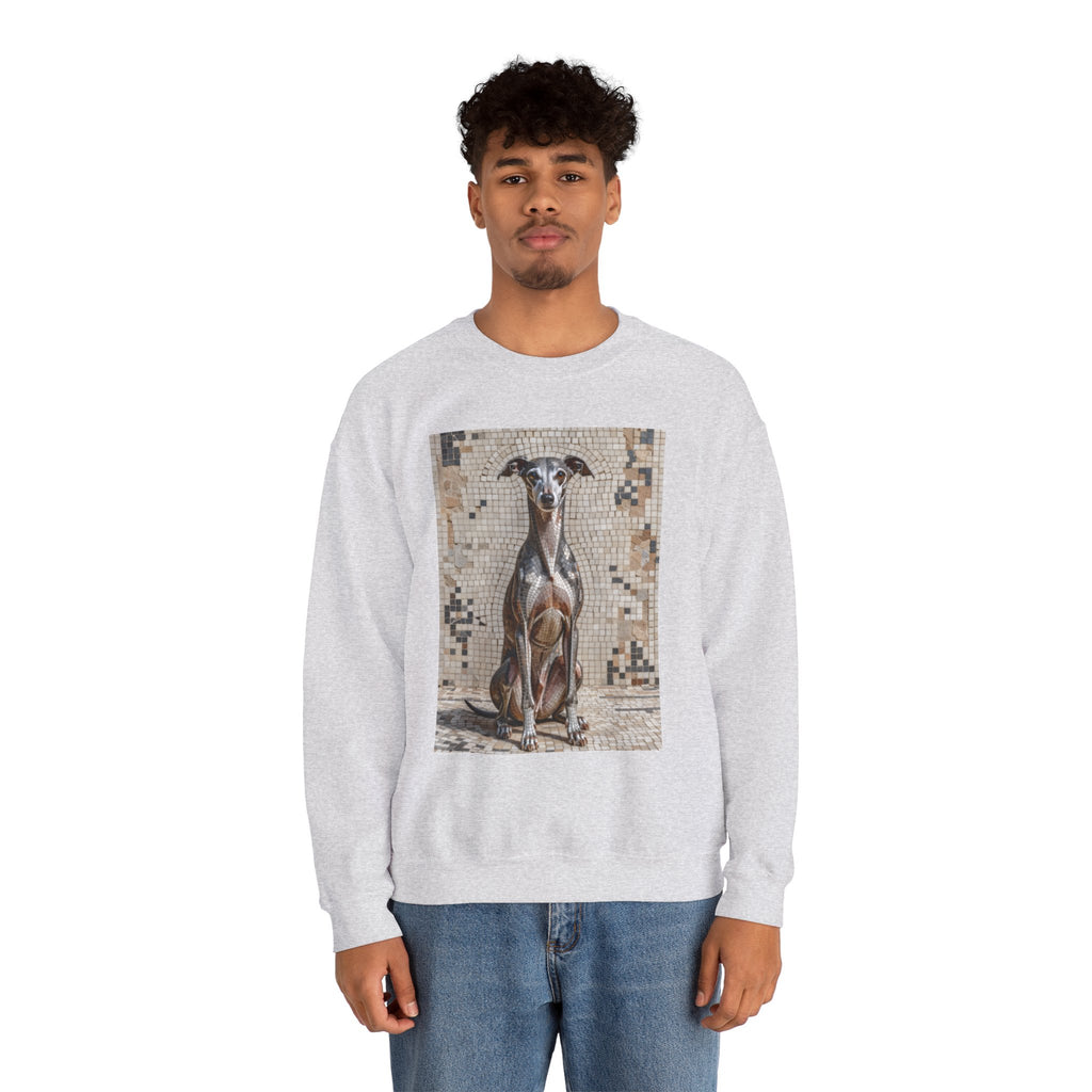 Italian Greyhound Sweatshirt | Living Work of Art Collection | Mosaic Style