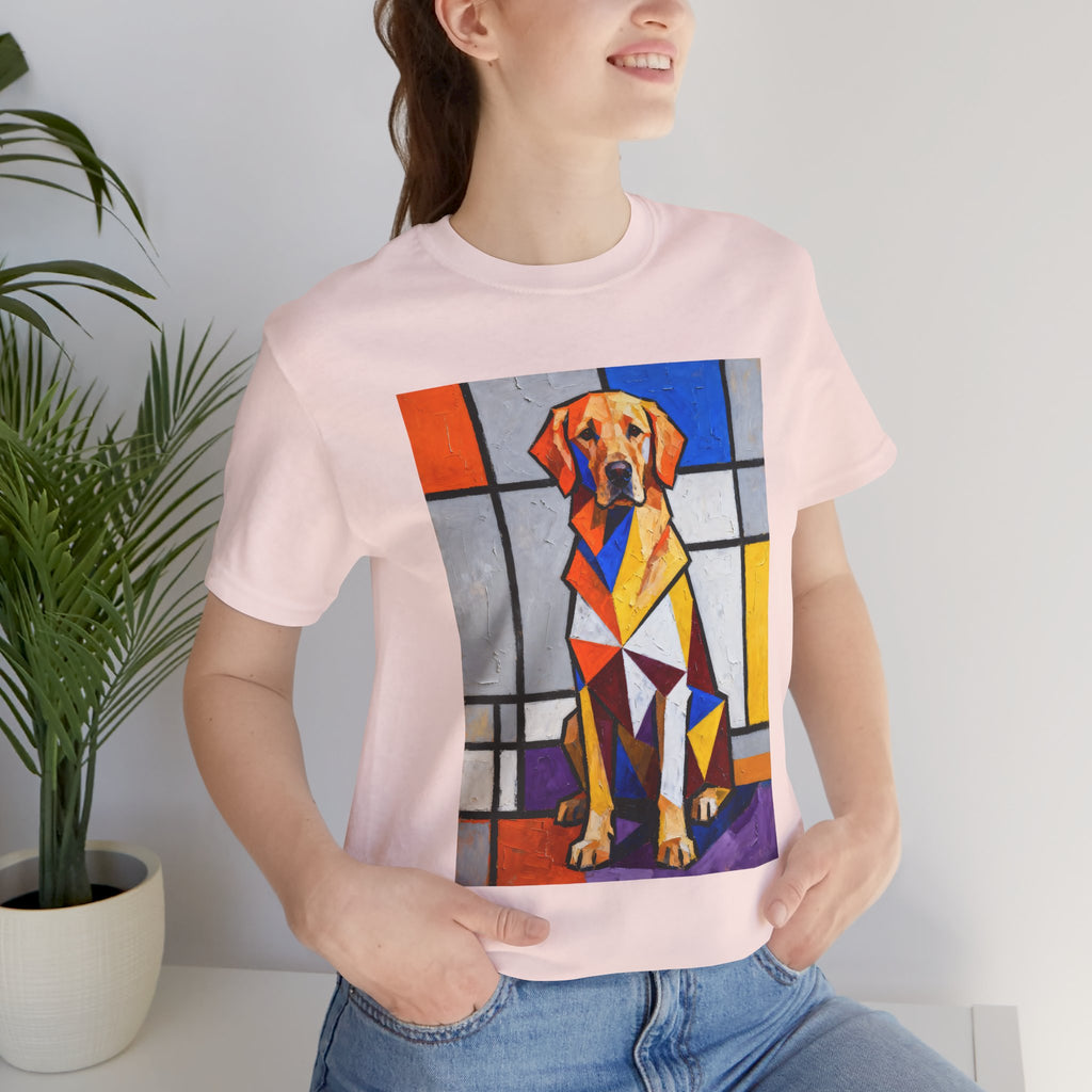 Golden Retriever T Shirt | Living Work of Art Collection | Cubist Style