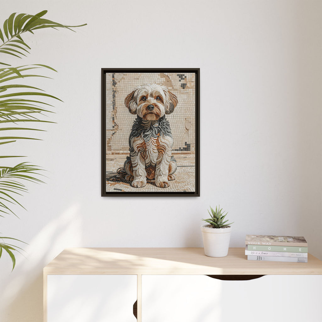 Yorkipoo Canvas Wall Art | Living Work of Art Collection | Mosaic Style Print