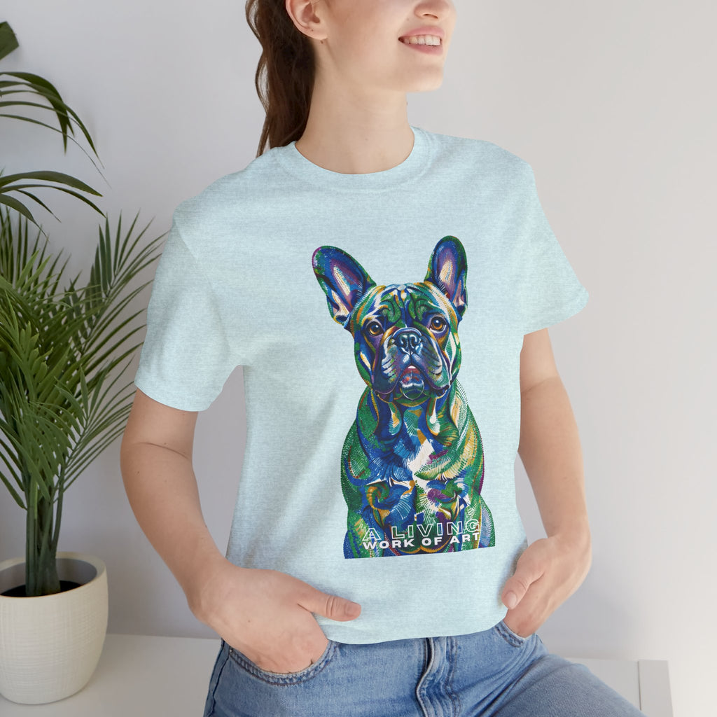 French Bulldog T Shirt | Living Work of Art Collection | Pointillism Style