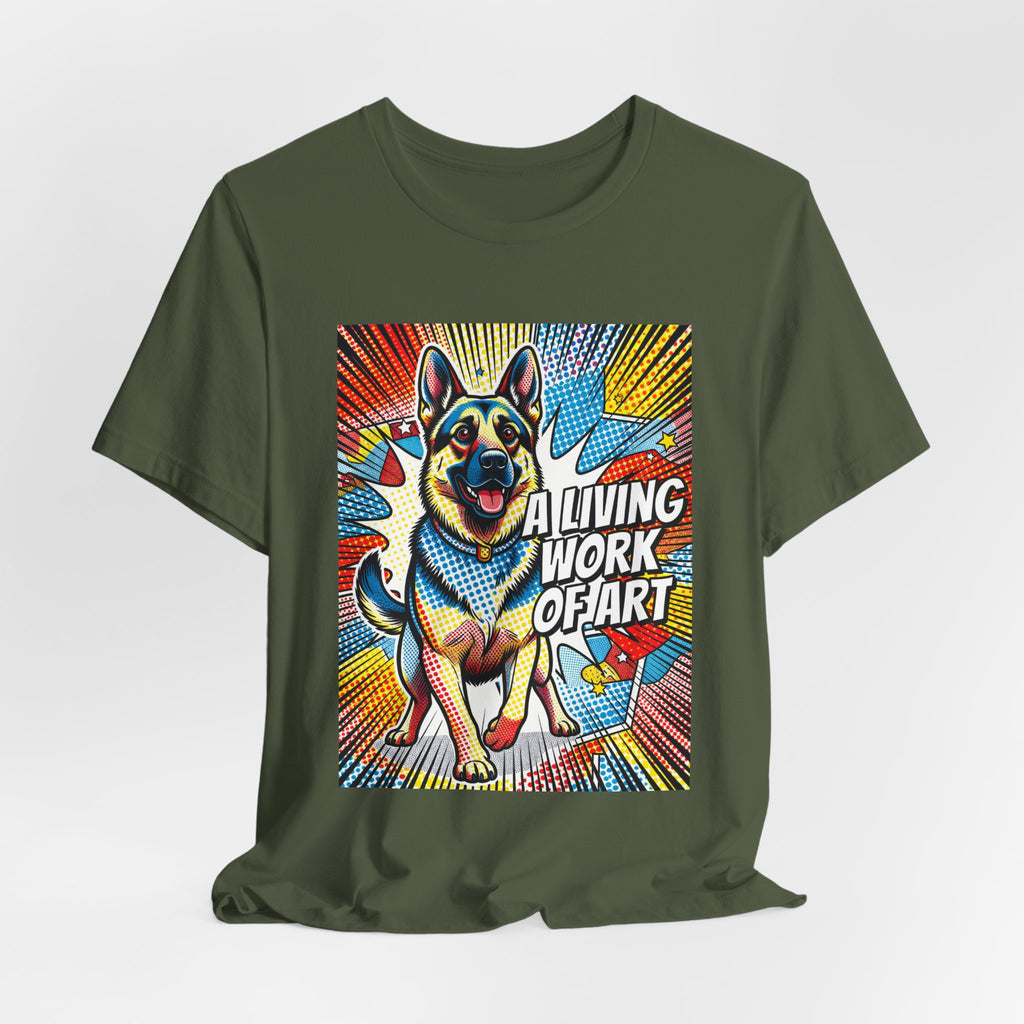 German Shepherd T Shirt | Living Work of Art Collection | Pop Art