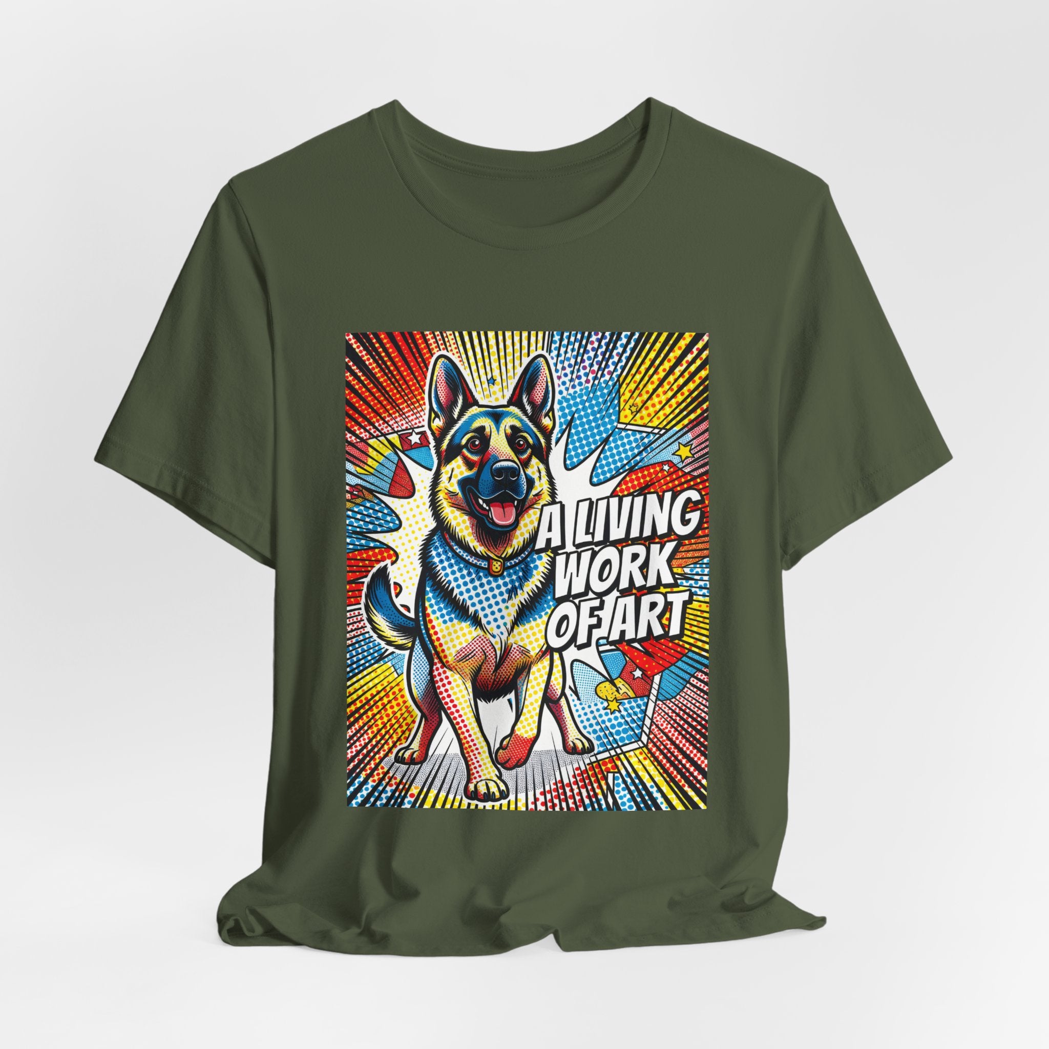 German Shepherd T Shirt | Living Work of Art Collection | Pop Art