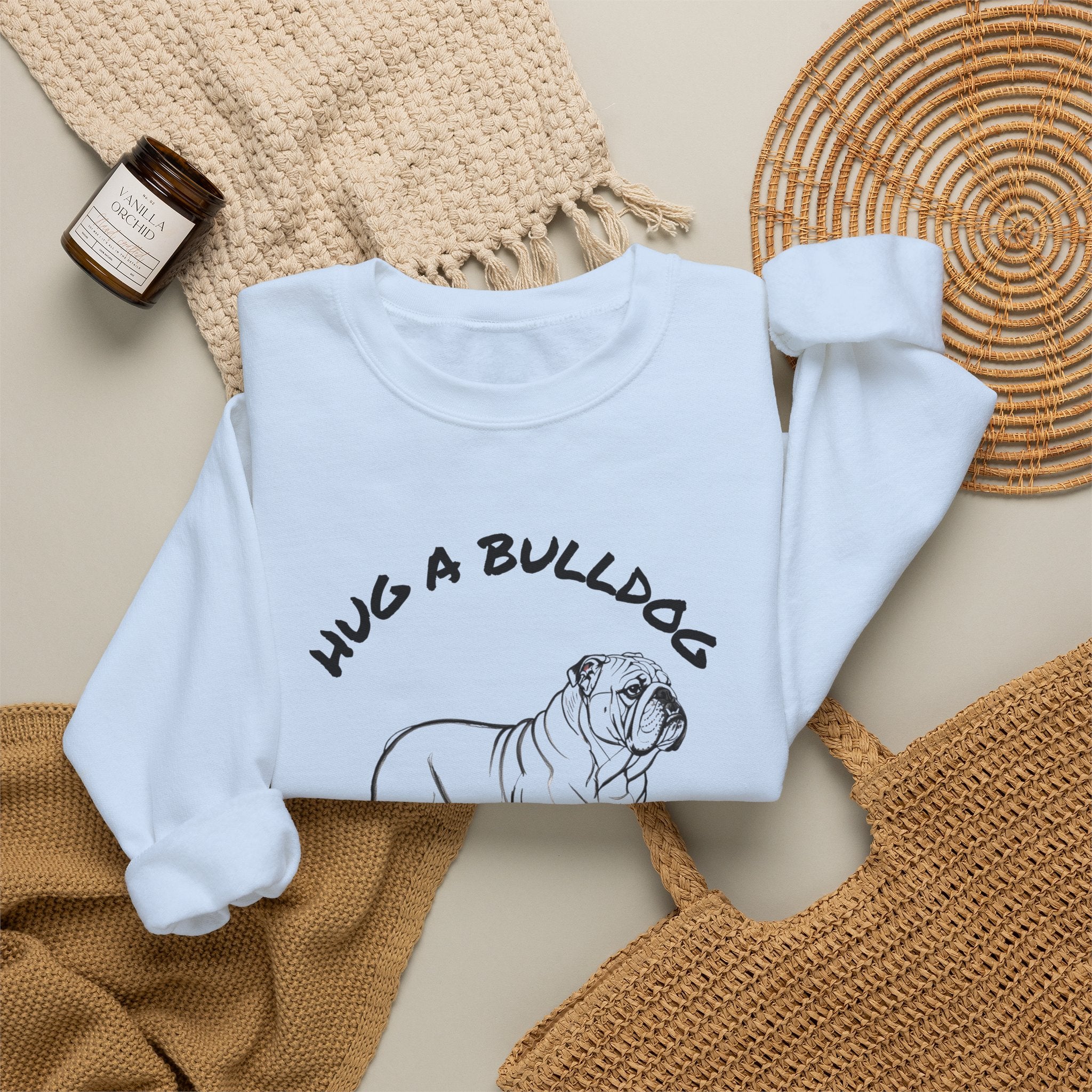 Bulldog Sweatshirt | Hug A Bulldog