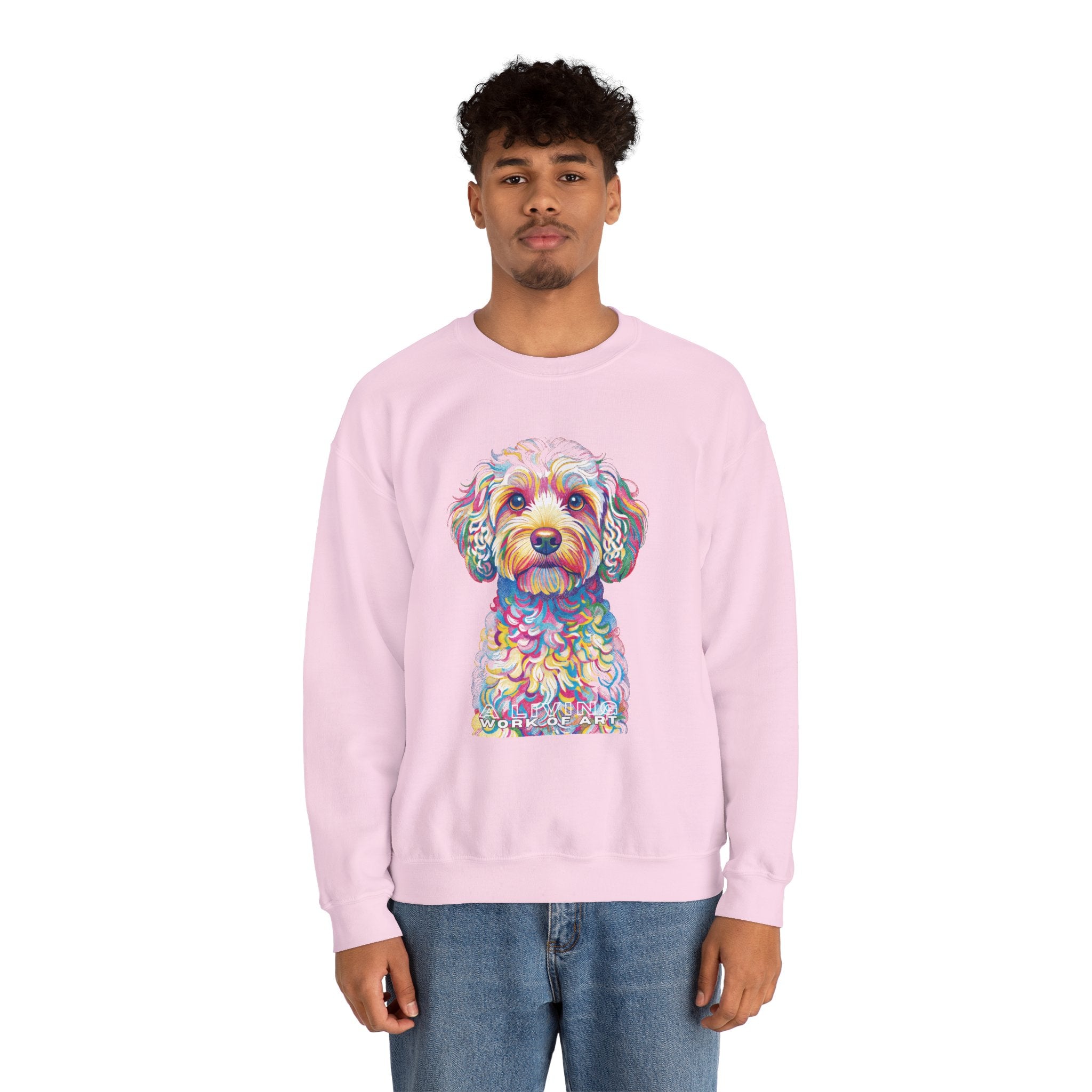 Cavapoo Sweatshirt | Living Work of Art Collection | Pointillism Style