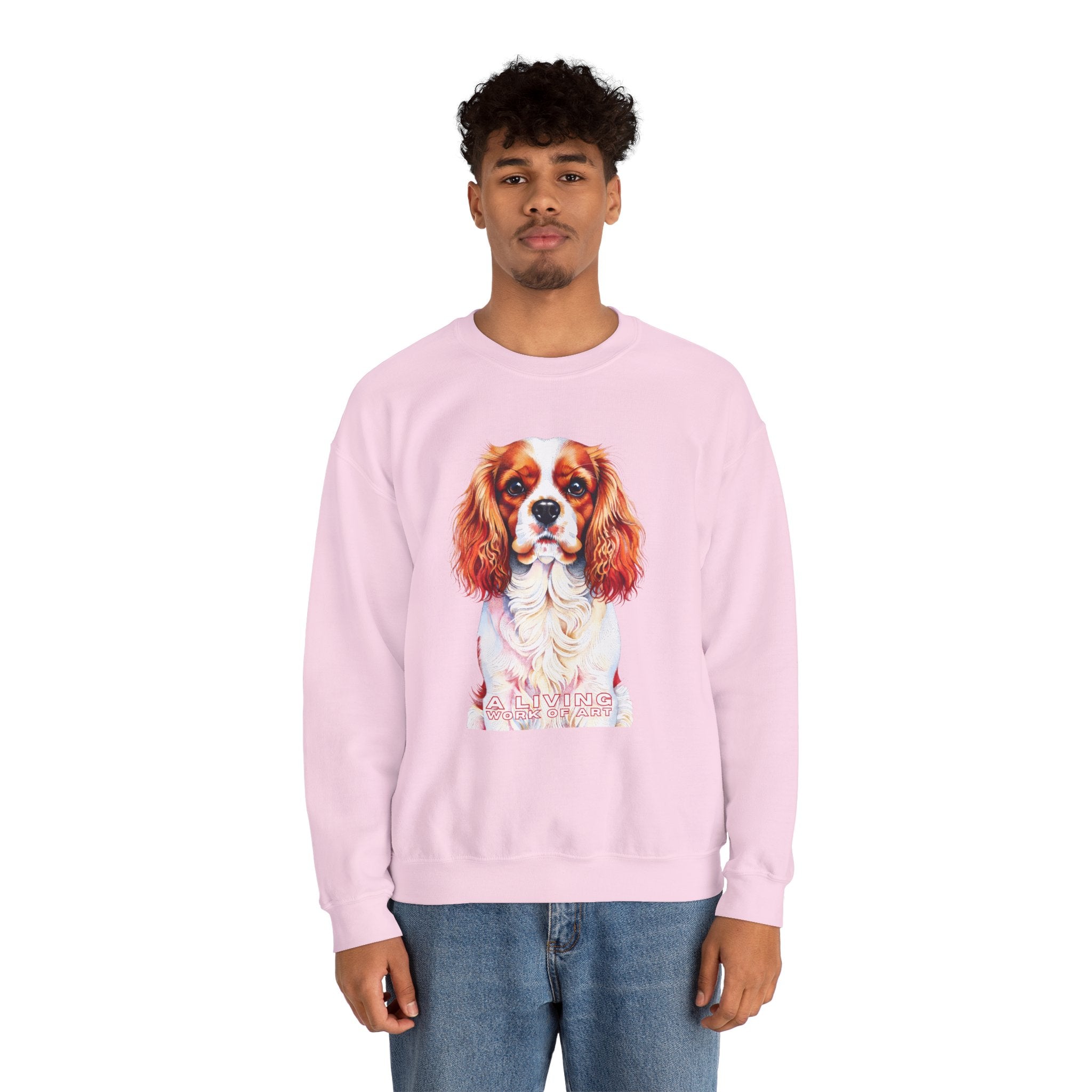 Cavalier King Charles Spaniel Sweatshirt | Living Work of Art Collection | Pointillism Style