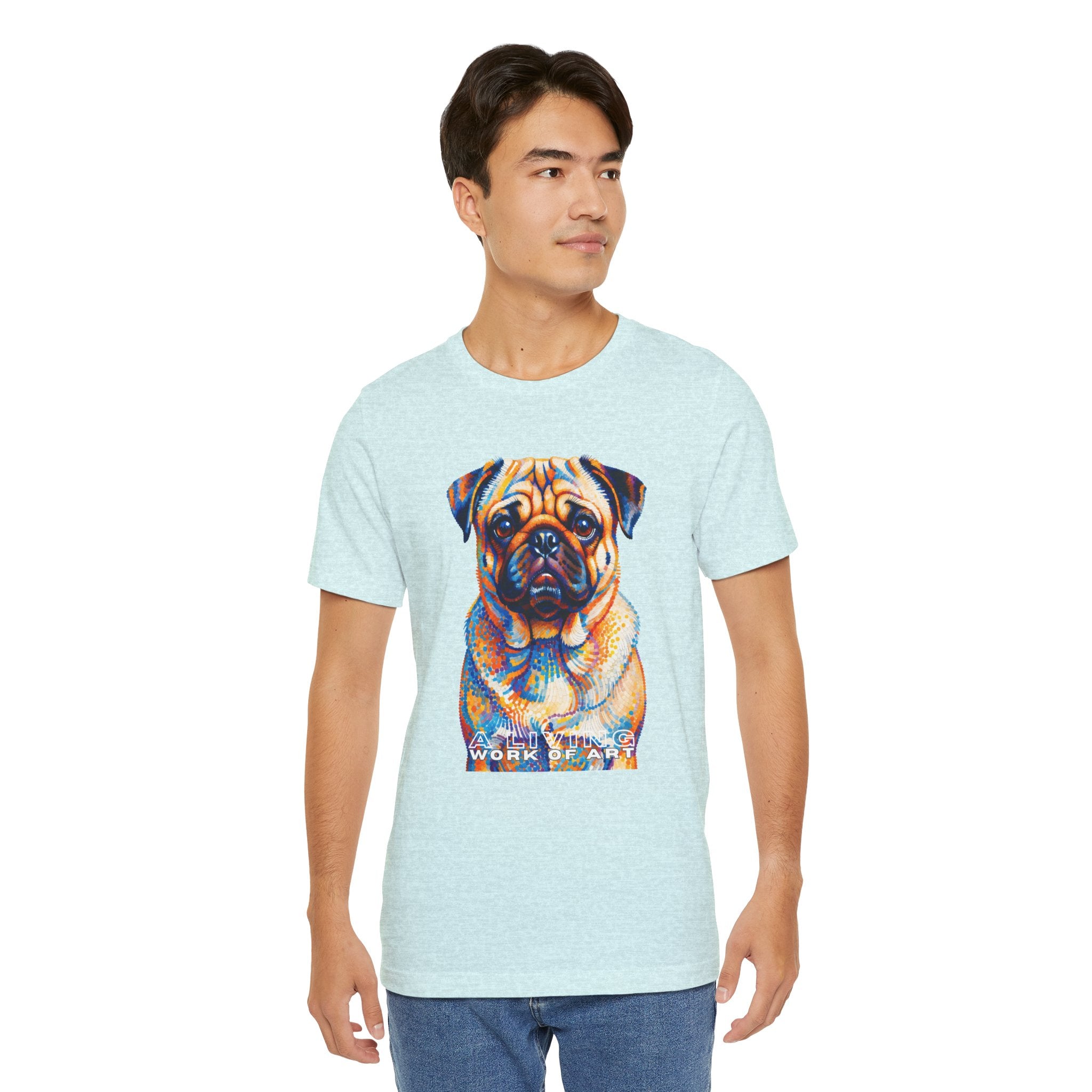 Pug T Shirt | Living Work of Art Collection | Pointillism Style