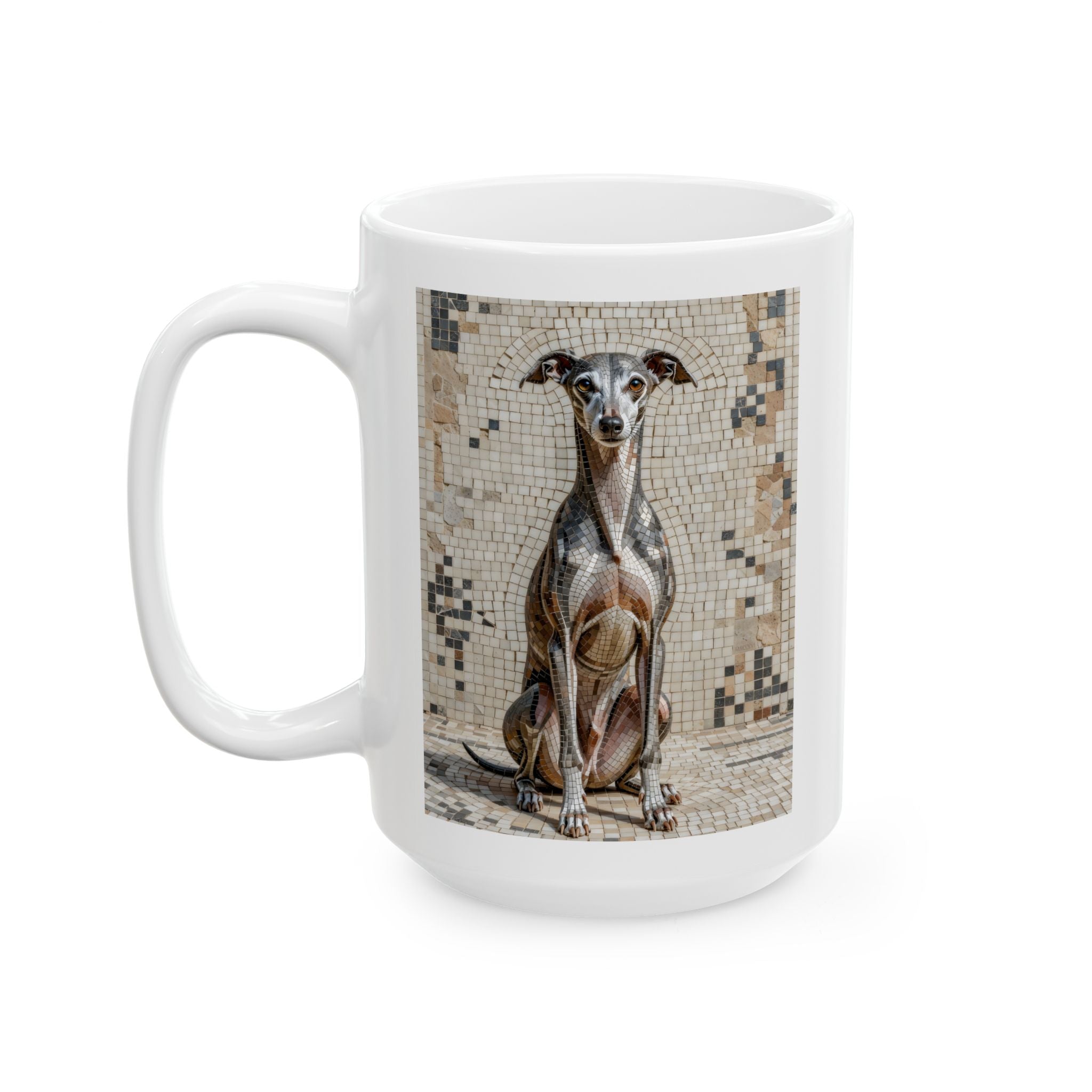 Italian Greyhound Coffee Mug | Living Work of Art Collection | Mosaic Style