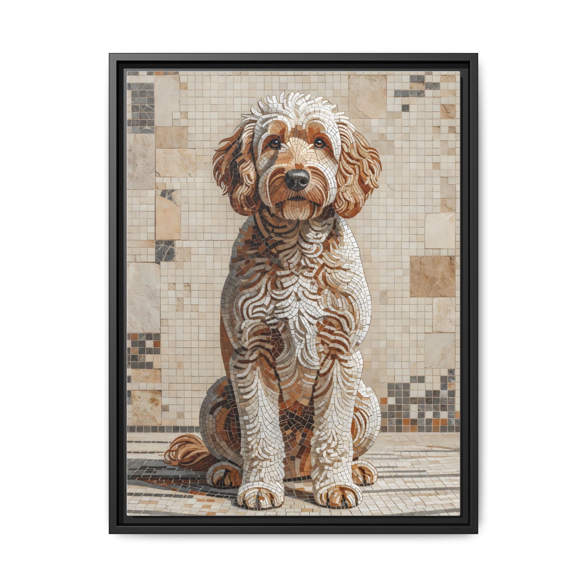 Goldendoodle Canvas Wall Art | Living Work of Art Collection | Mosaic Style Print