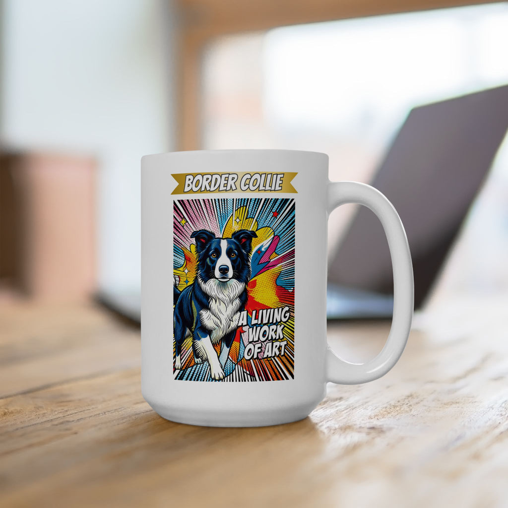Border Collie Coffee Mug | Living Work of Art Collection | Pop Art
