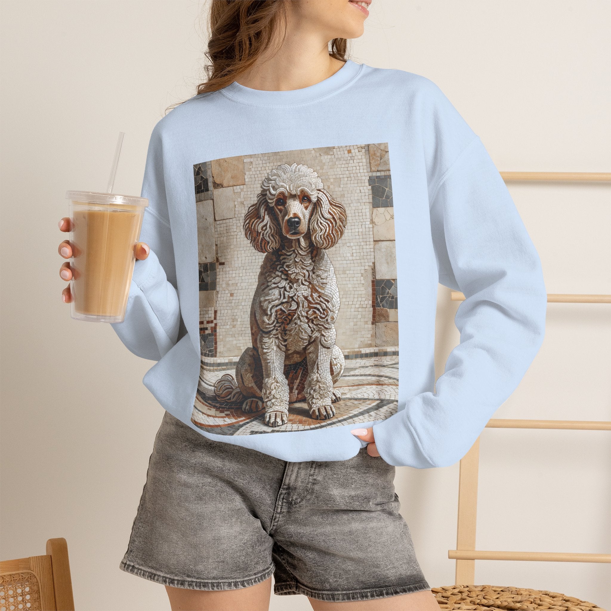 Poodle Sweatshirt | Living Work of Art Collection | Mosaic Style