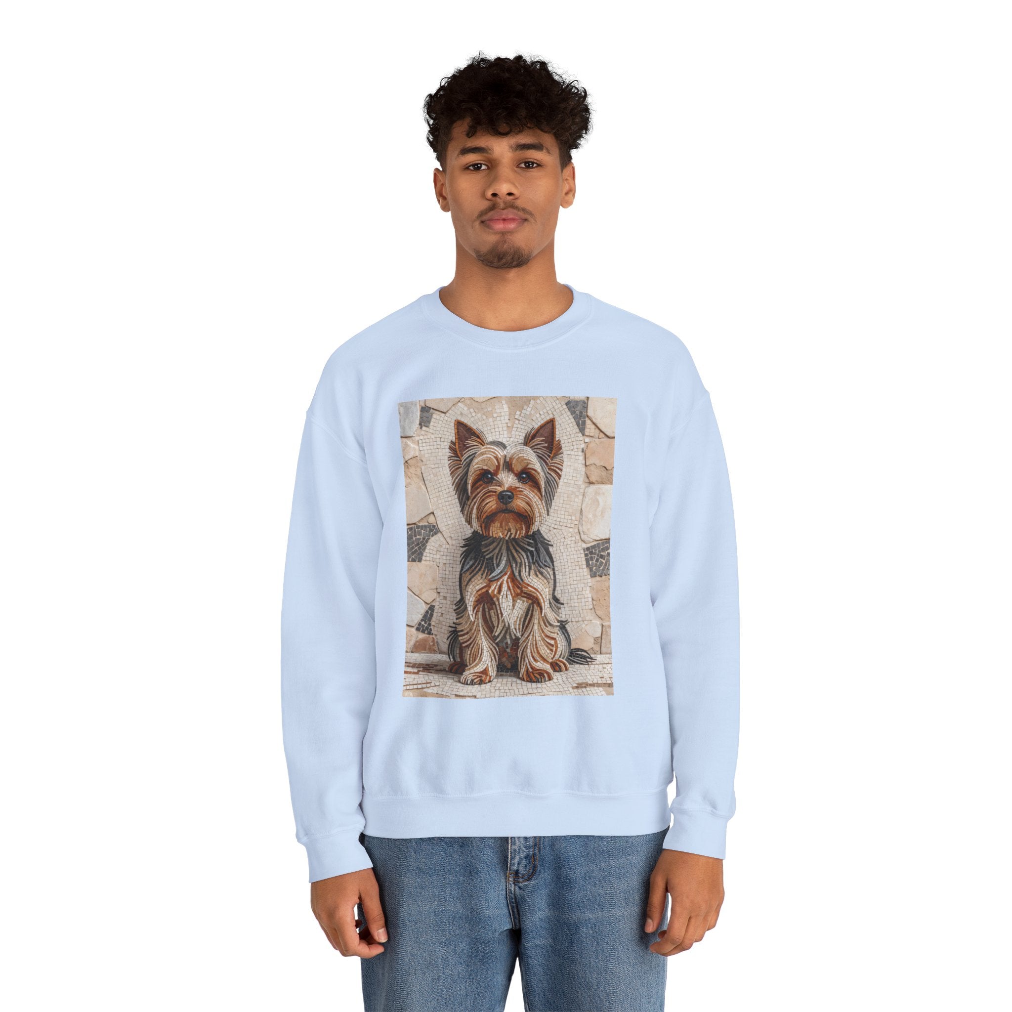 Yorkshire Terrier Sweatshirt | Living Work of Art Collection | Mosaic Style