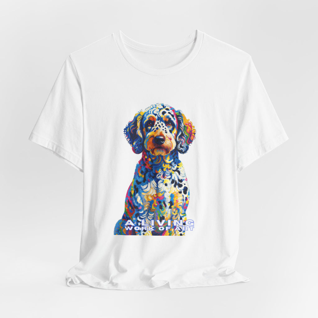 Labradoodle T Shirt | Living Work of Art Collection | Pointillism Style