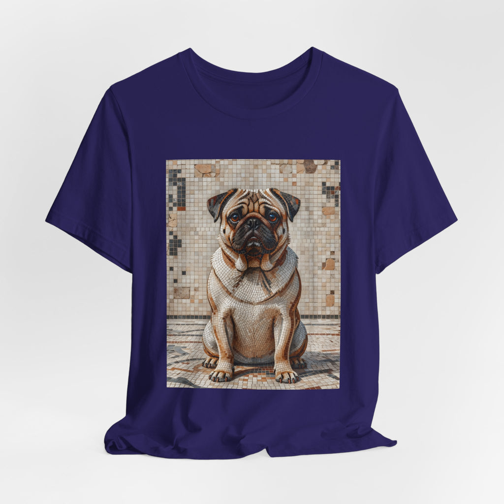 Pug T Shirt | Living Work of Art Collection | Mosaic Style