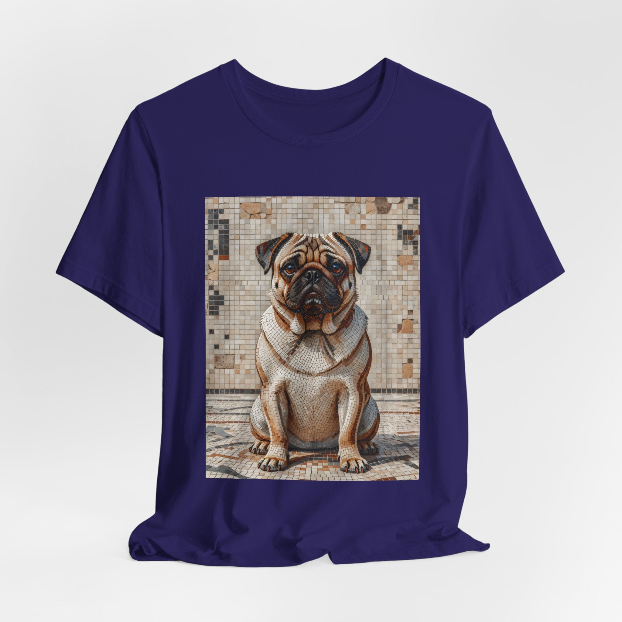 Pug T Shirt | Living Work of Art Collection | Mosaic Style