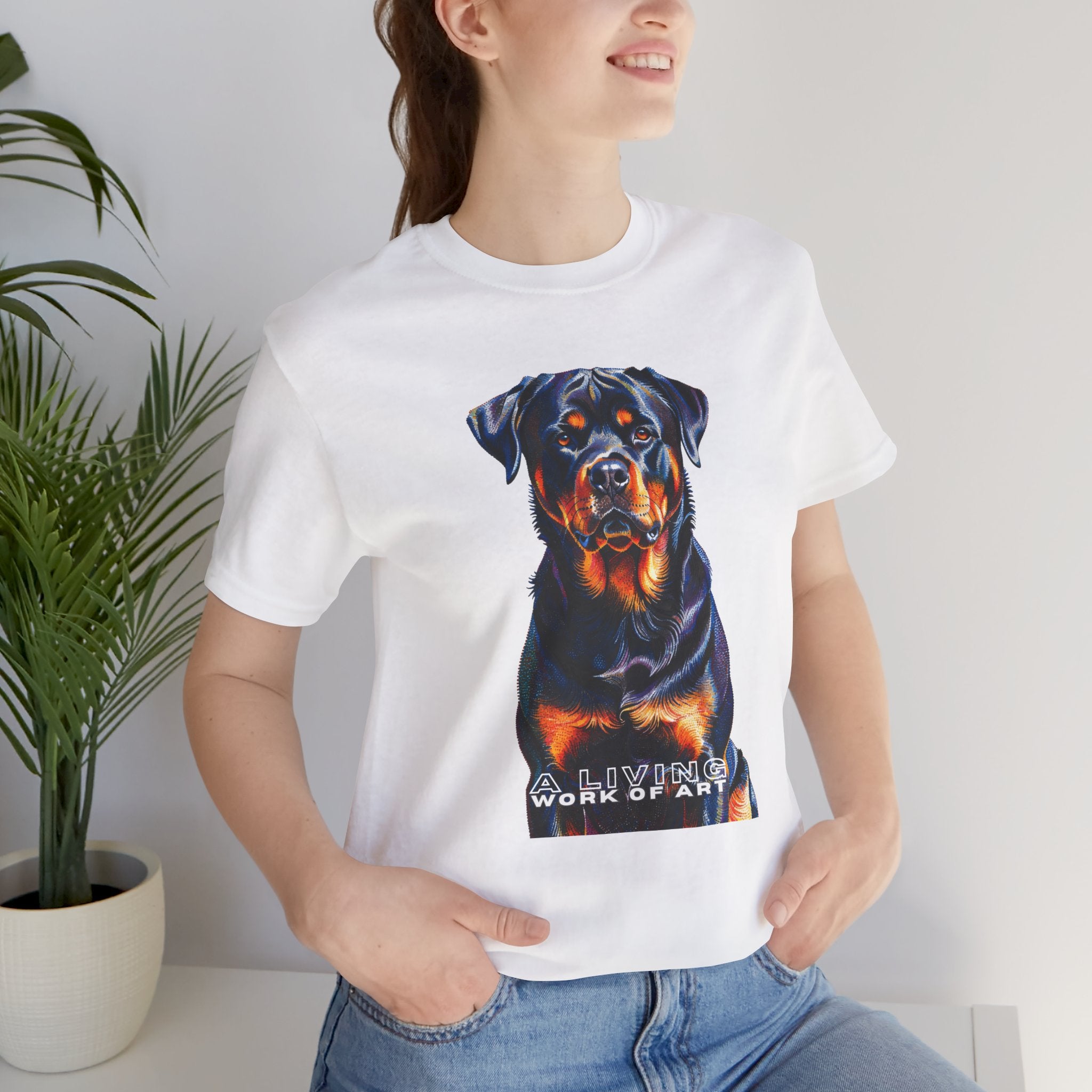 Rottweiler T Shirt | Living Work of Art Collection | Pointillism Style
