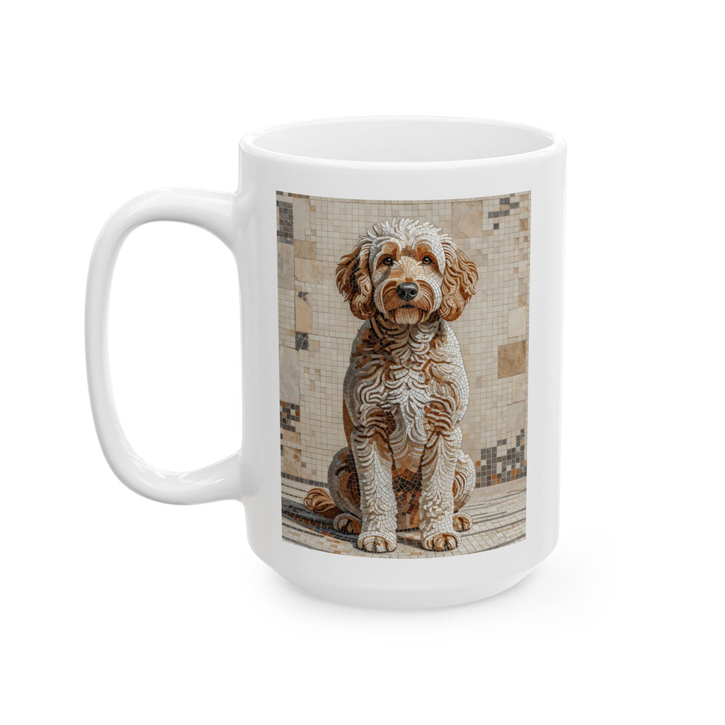 Goldendoodle Coffee Mug | Living Work of Art Collection | Mosaic Style