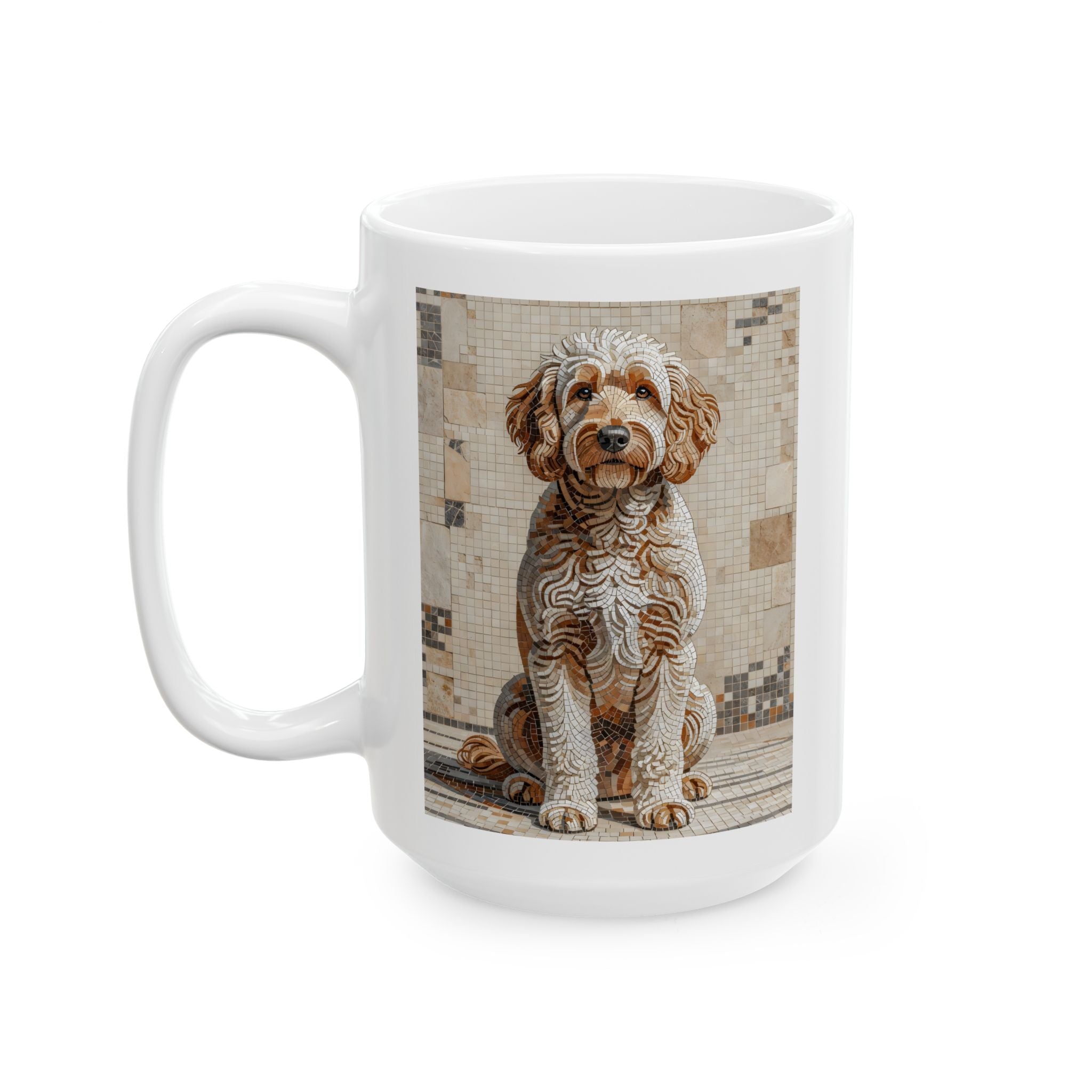 Goldendoodle Coffee Mug | Living Work of Art Collection | Mosaic Style