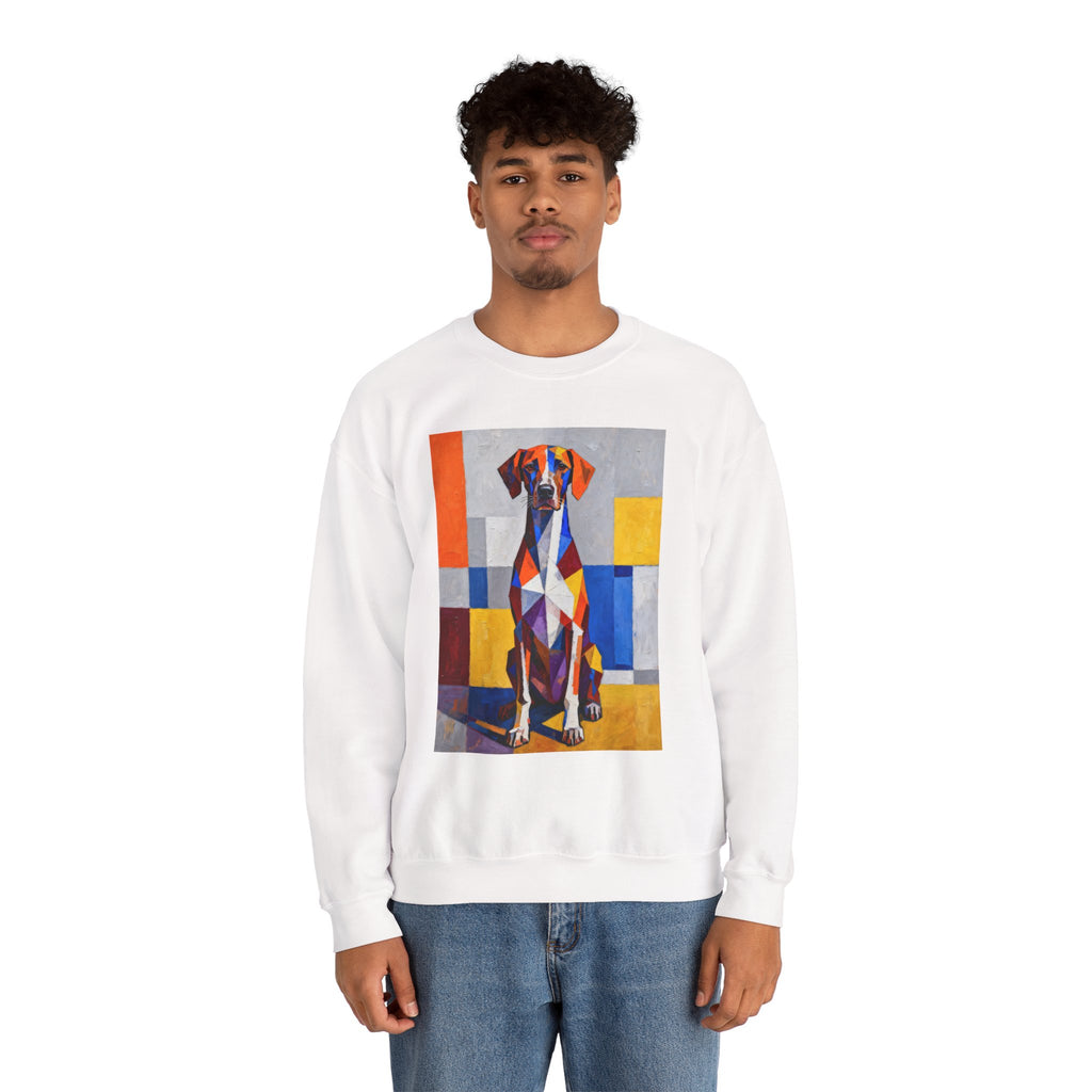 German Shorthaired Pointer Sweatshirt | Living Work of Art Collection | Cubist Style