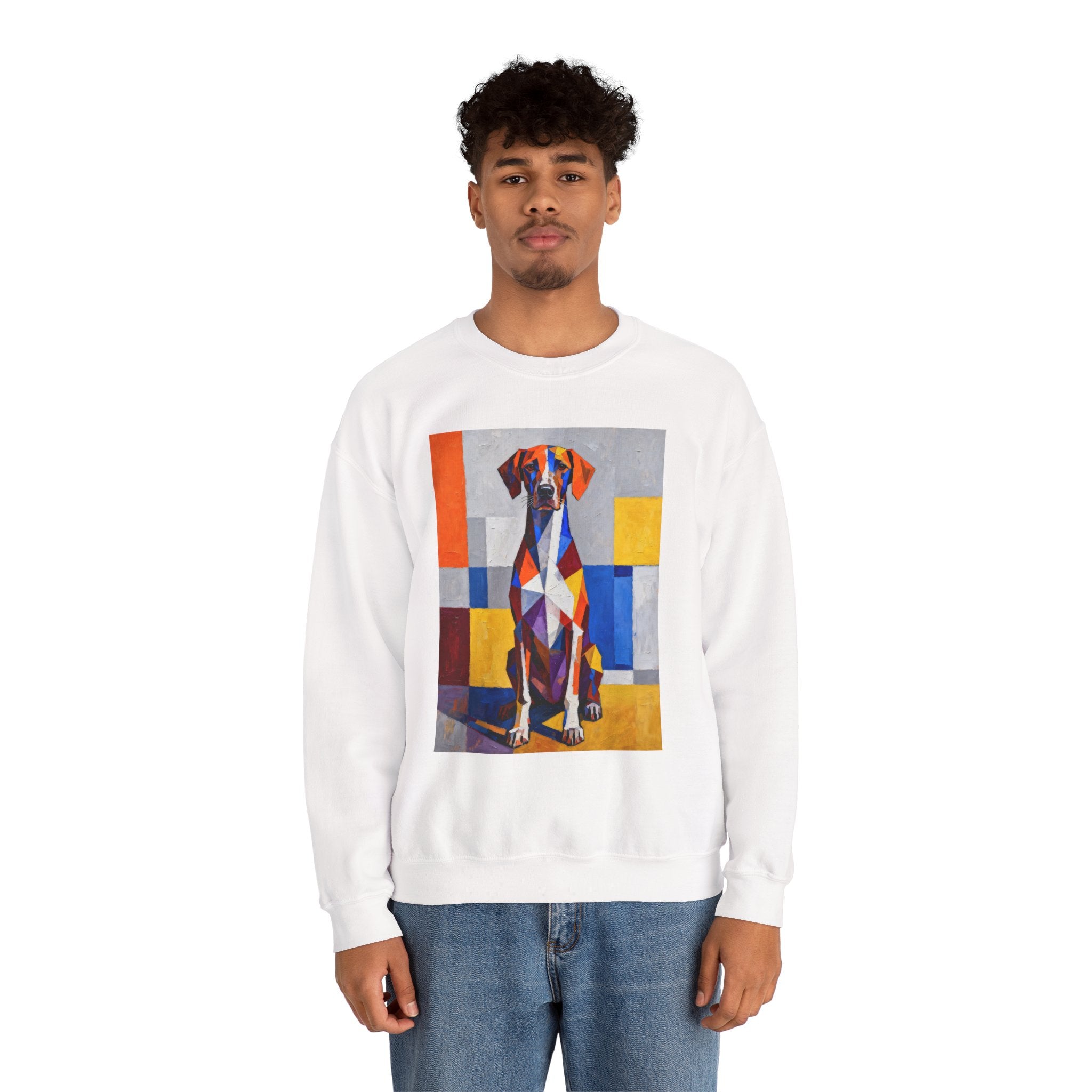 German Shorthaired Pointer Sweatshirt | Living Work of Art Collection | Cubist Style