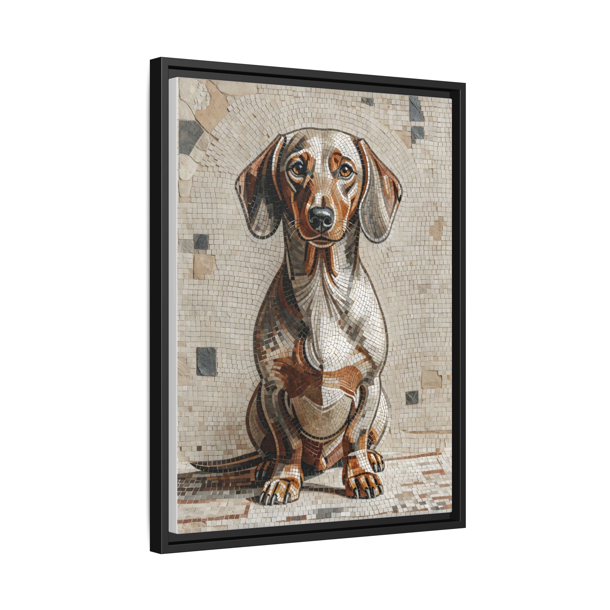 Dachshund Canvas Wall Art | Living Work of Art Collection | Mosaic Style Print