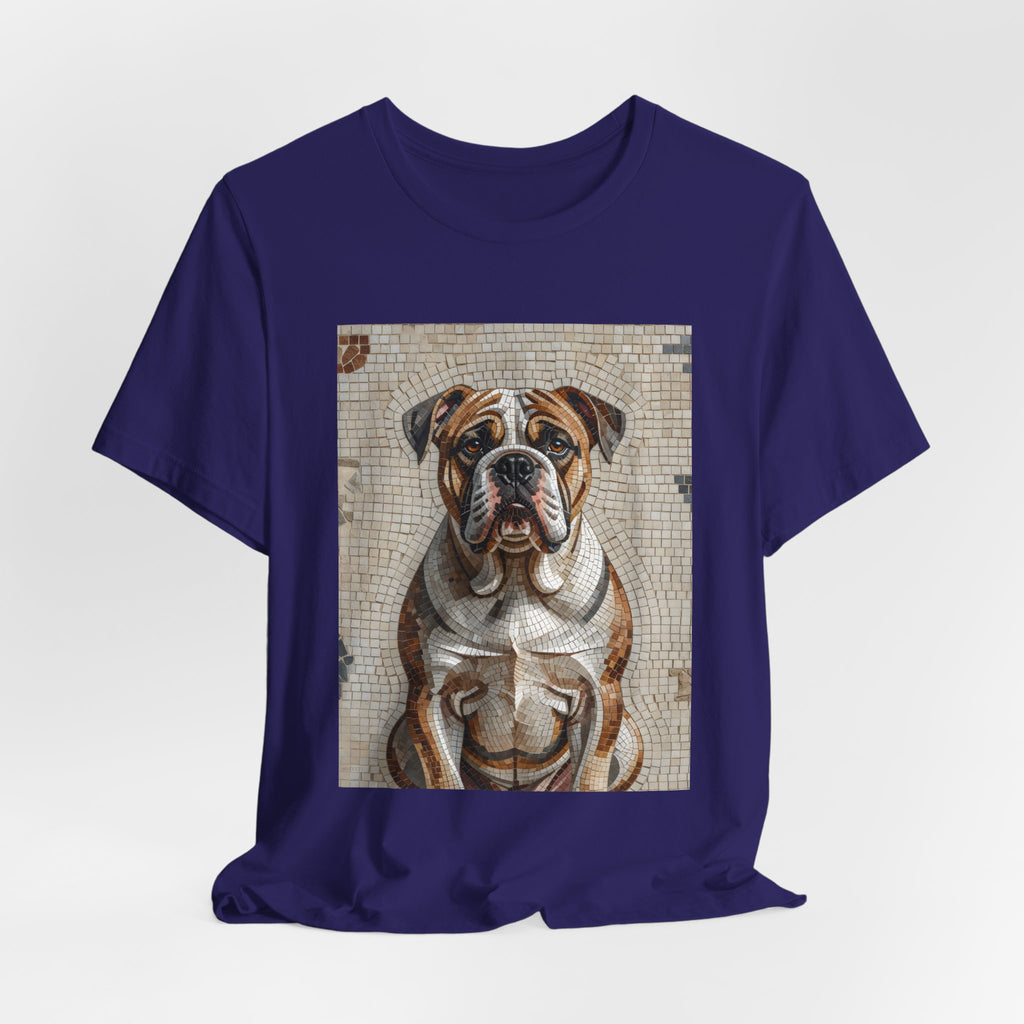 Bulldog T Shirt | Living Work of Art Collection | Mosaic Style
