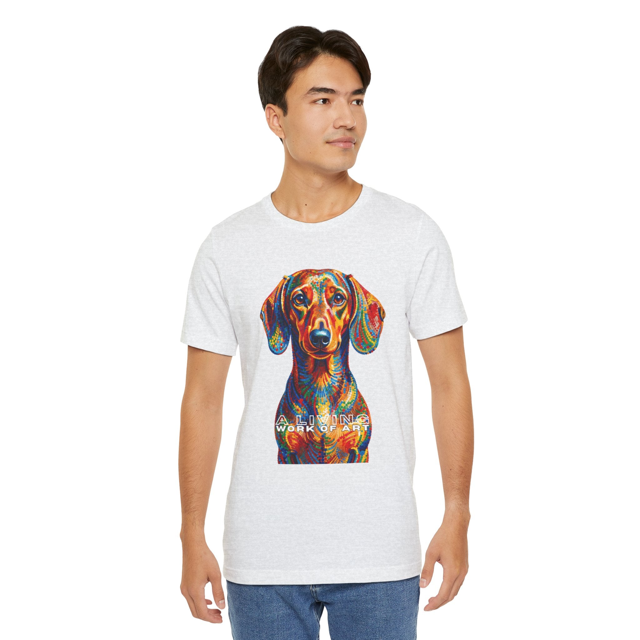 Dachshund T Shirt | Living Work of Art Collection | Pointillism Style