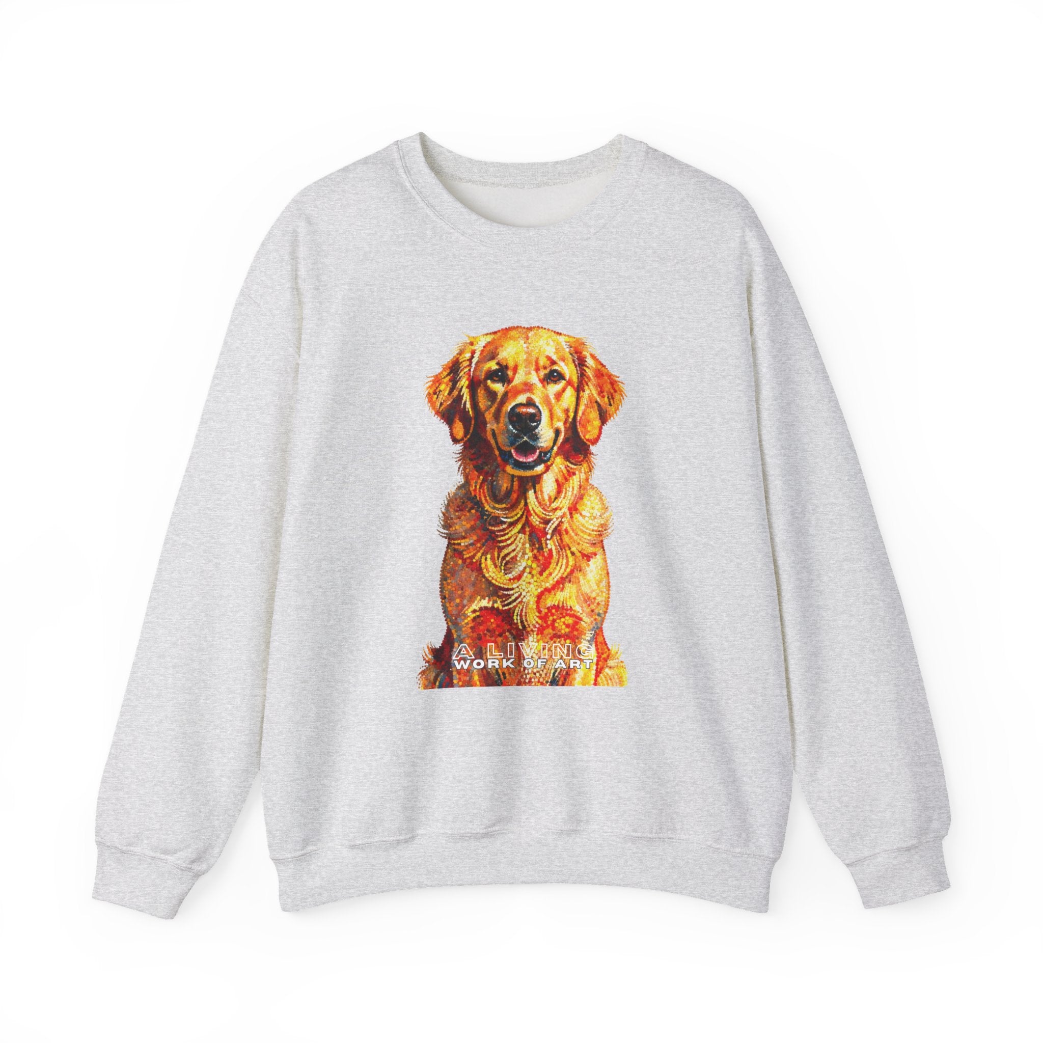 Golden Retriever Sweatshirt | Living Work of Art Collection | Pointillism Style