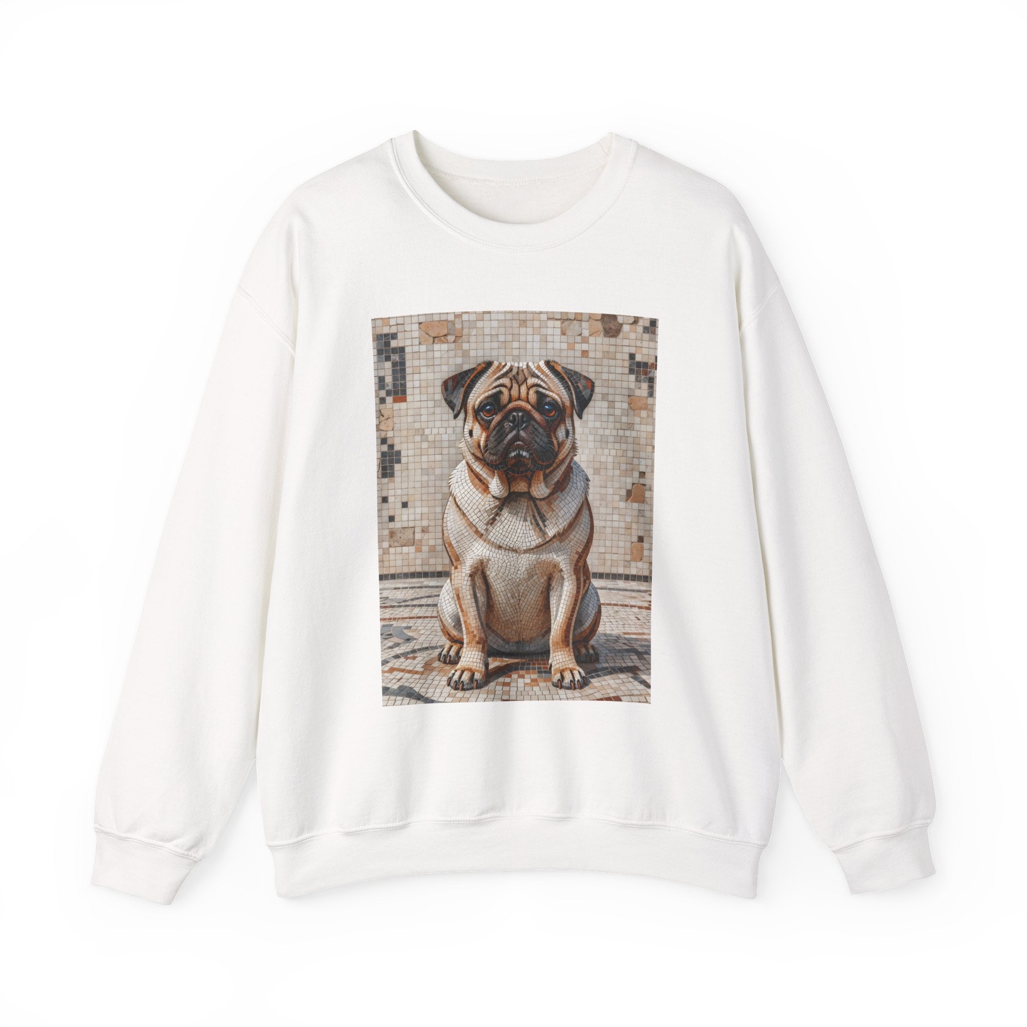 Pug Sweatshirt | Living Work of Art Collection | Mosaic Style