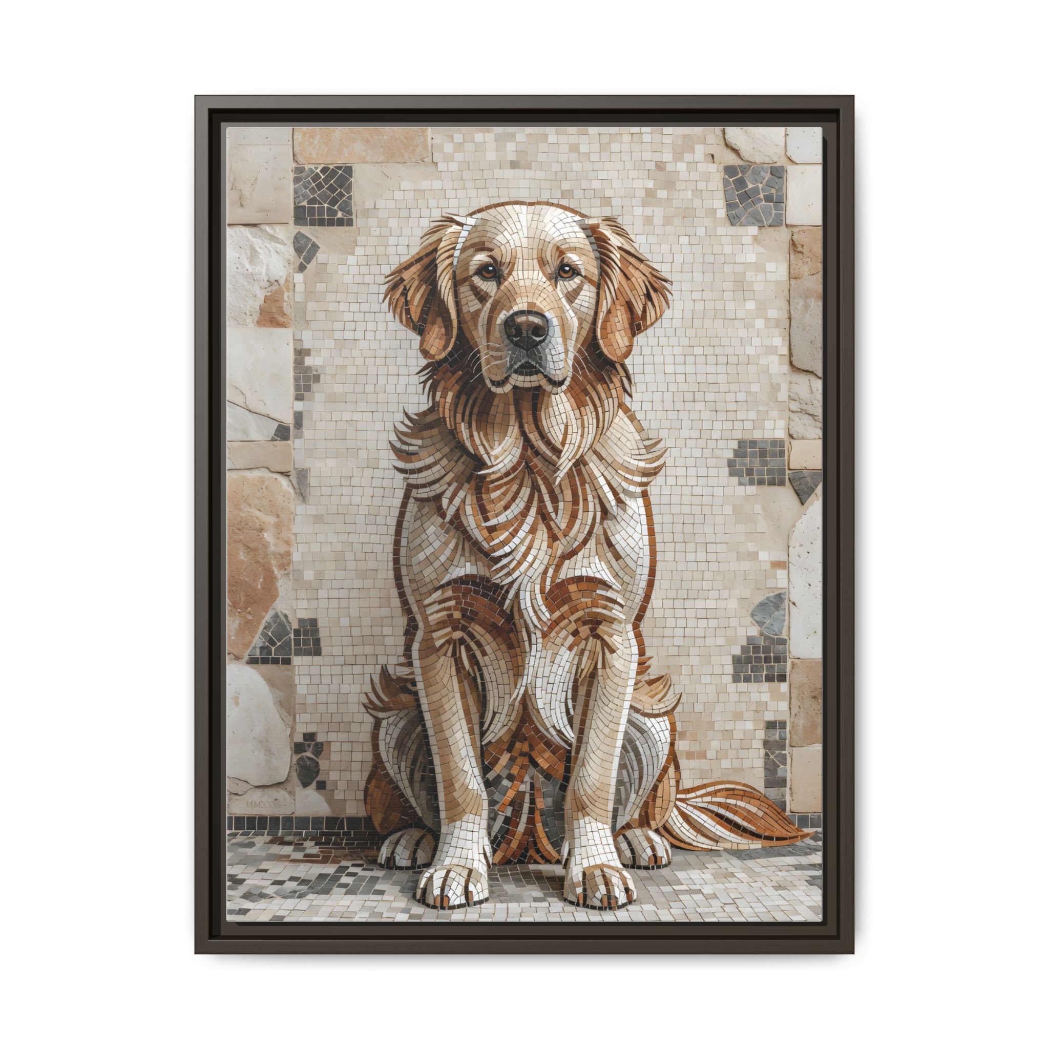 Golden Retriever Canvas Wall Art | Living Work of Art Collection | Mosaic Style Print