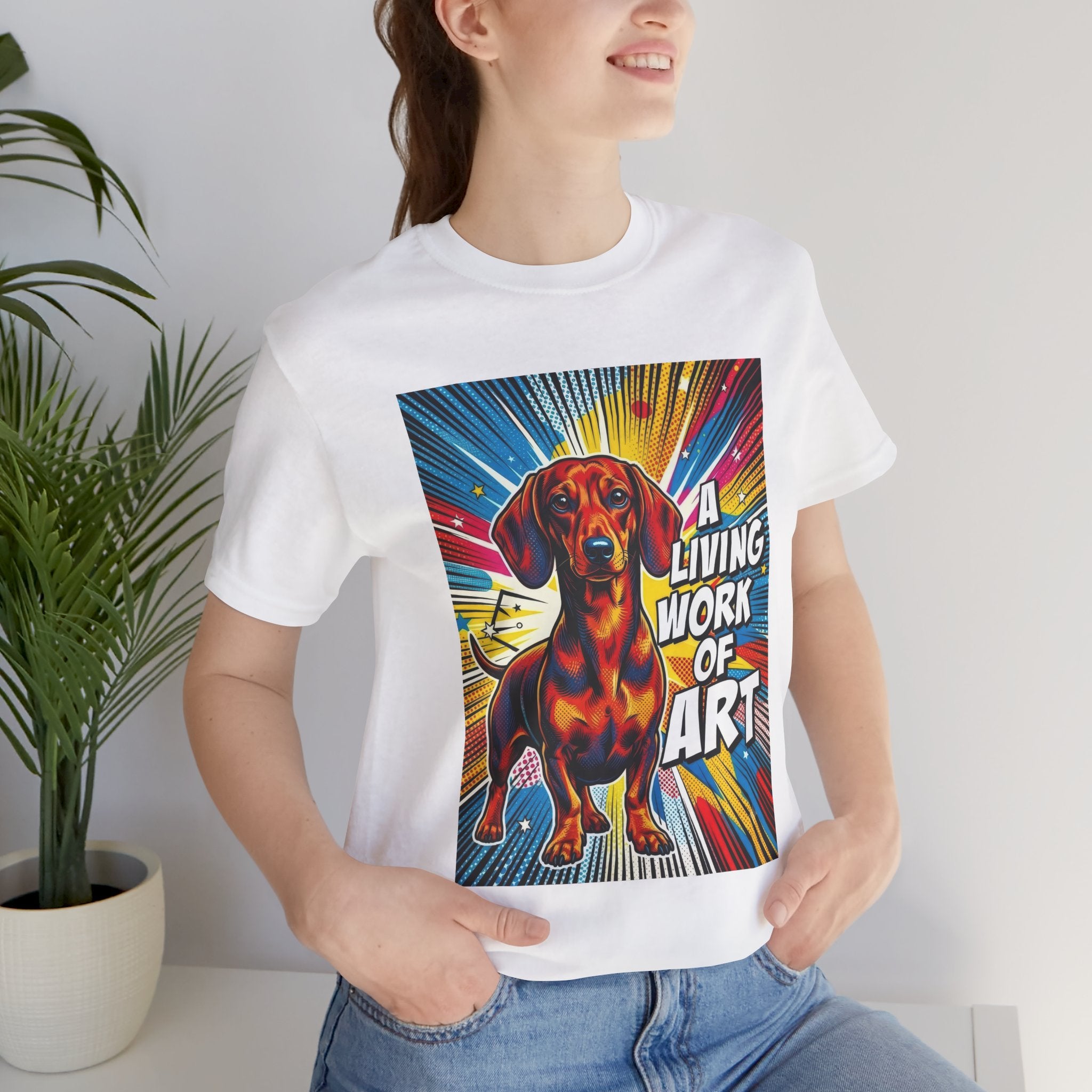 Dachshund T Shirt | Living Work of Art Collection | Pop Art