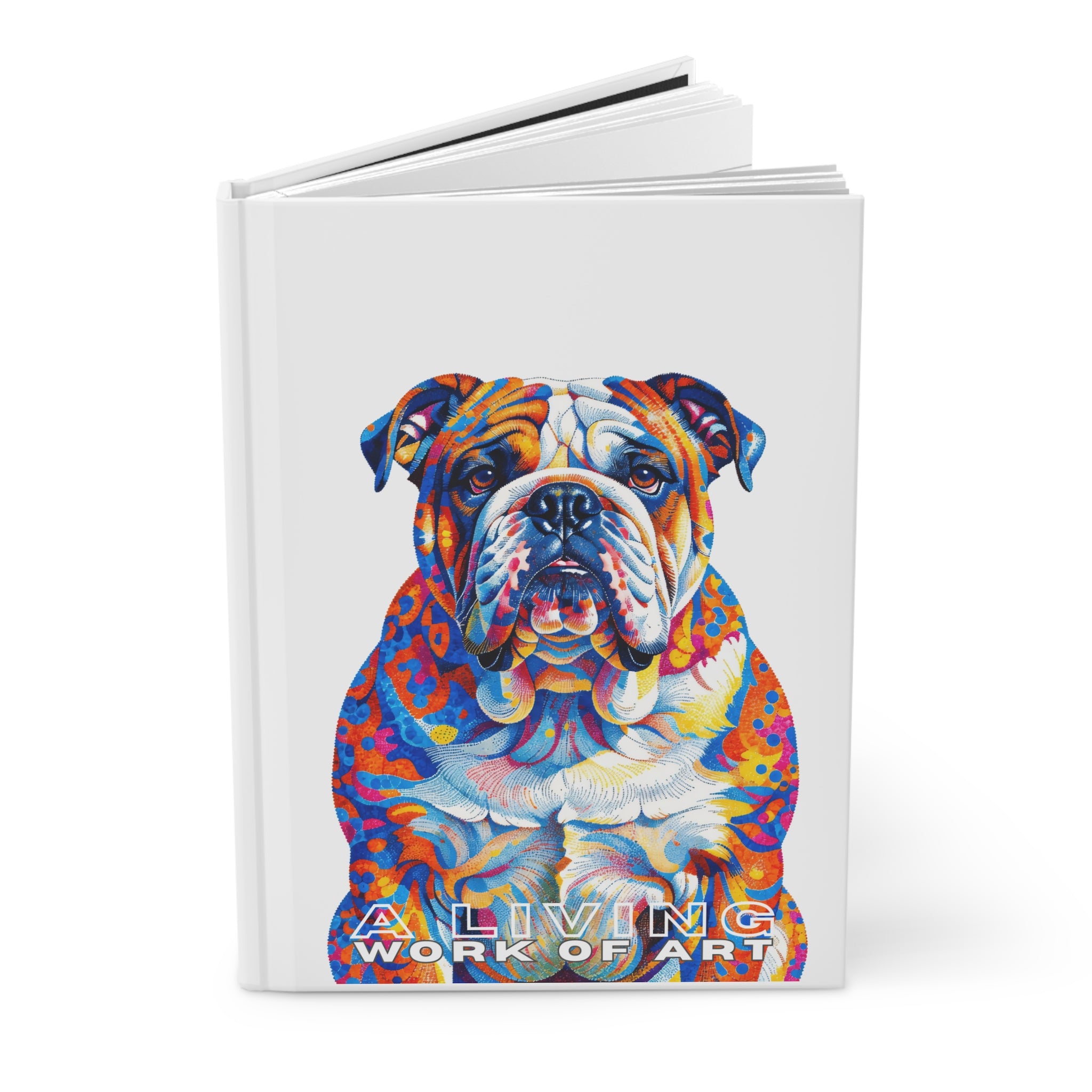Bulldog Notebook | Living Work of Art Collection | Pointillism Style