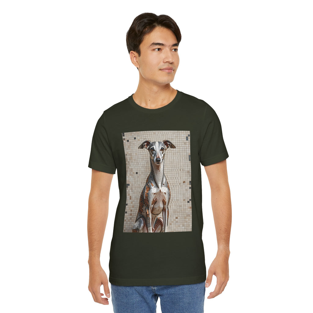 Whippet T Shirt | Living Work of Art Collection | Mosaic Style