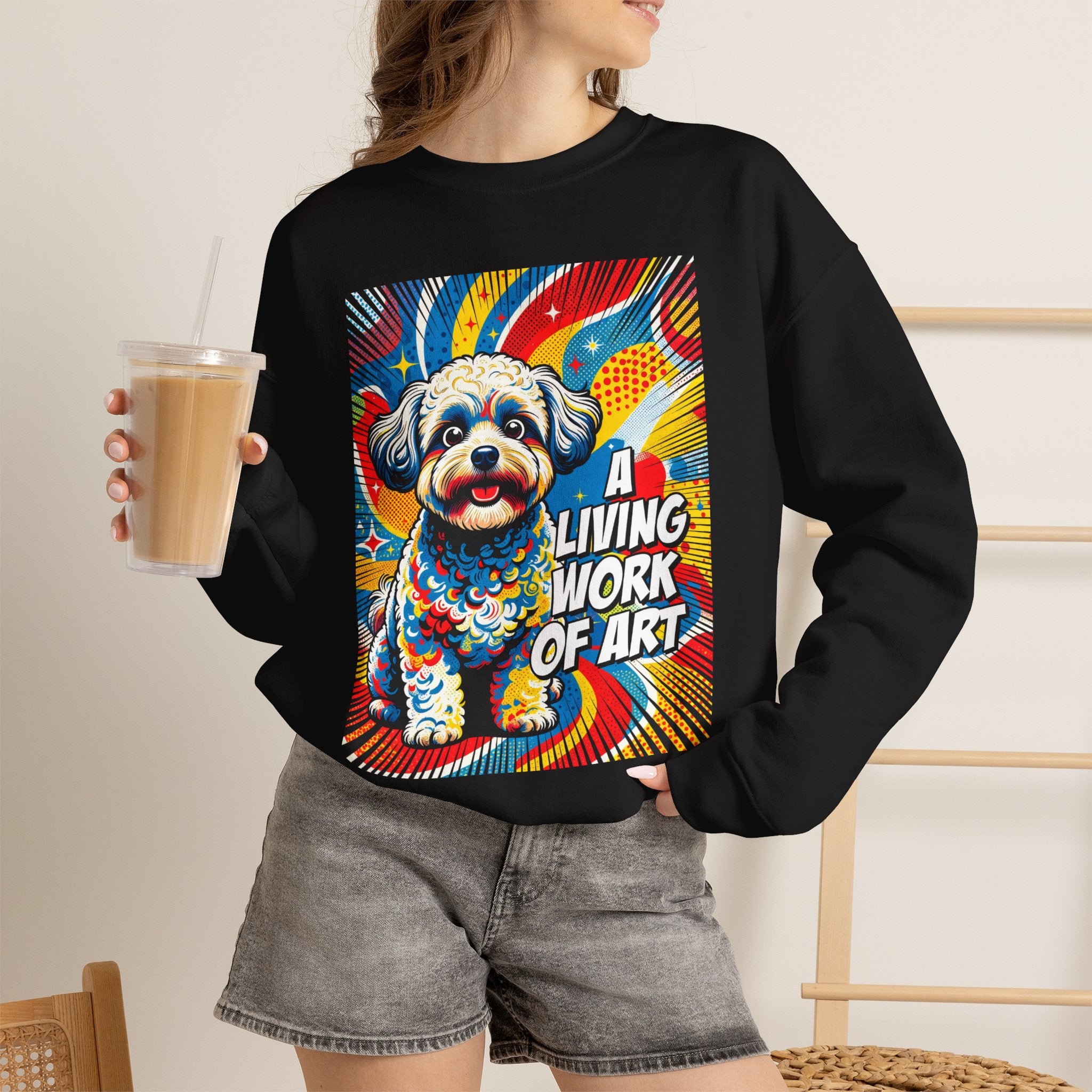Shih-Poo Sweatshirt | Living Work of Art Collection | Pop Art