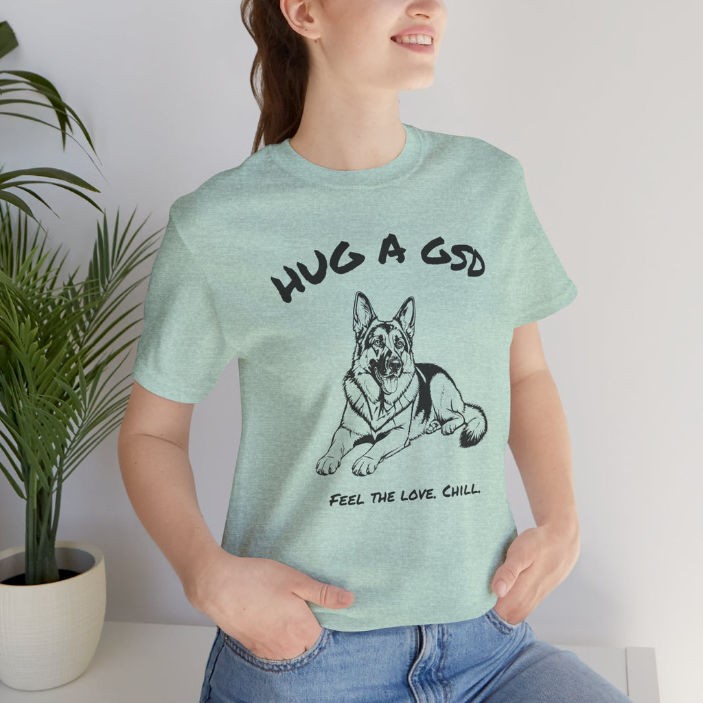German Shepherd T Shirt | Hug a GSD