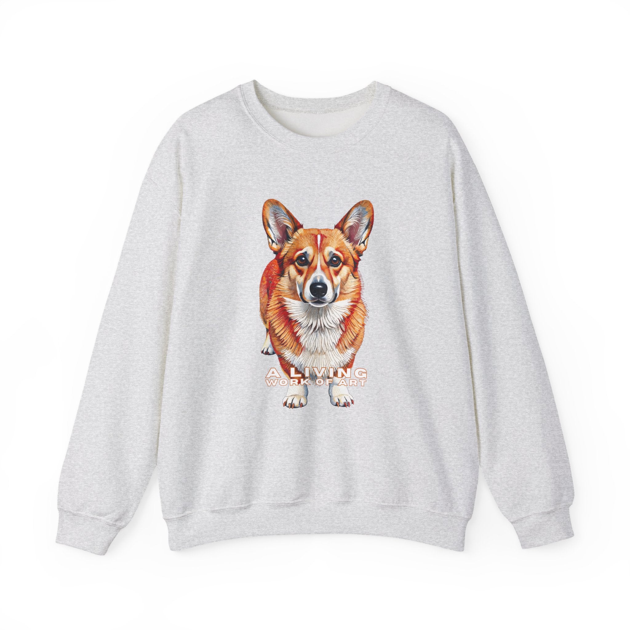 Corgi Sweatshirt | Living Work of Art Collection | Pointillism Style