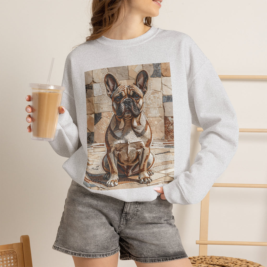 French Bulldog Sweatshirt | Living Work of Art Collection | Mosaic Style
