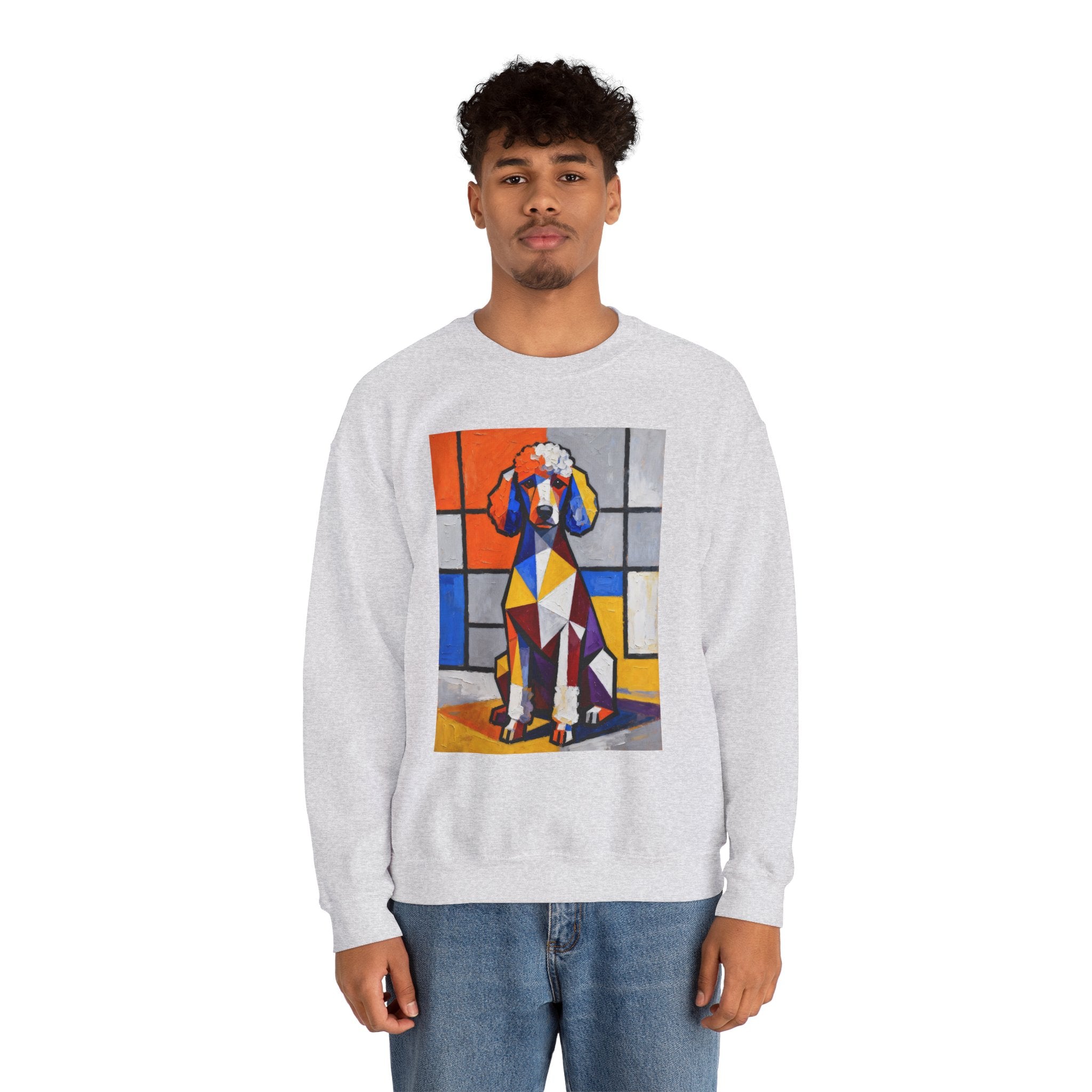 Poodle Sweatshirt | Living Work of Art Collection | Cubist Style