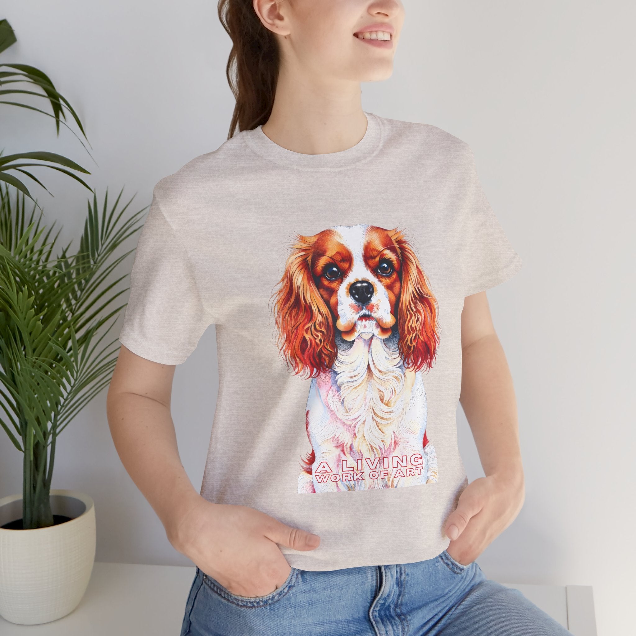 Cavalier King Charles Spaniel T Shirt | Living Work of Art Collection | Pointillism Style