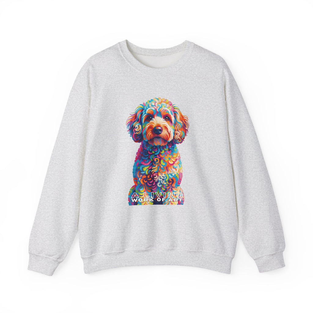 Schnoodle Sweatshirt | Living Work of Art Collection | Pointillism Style